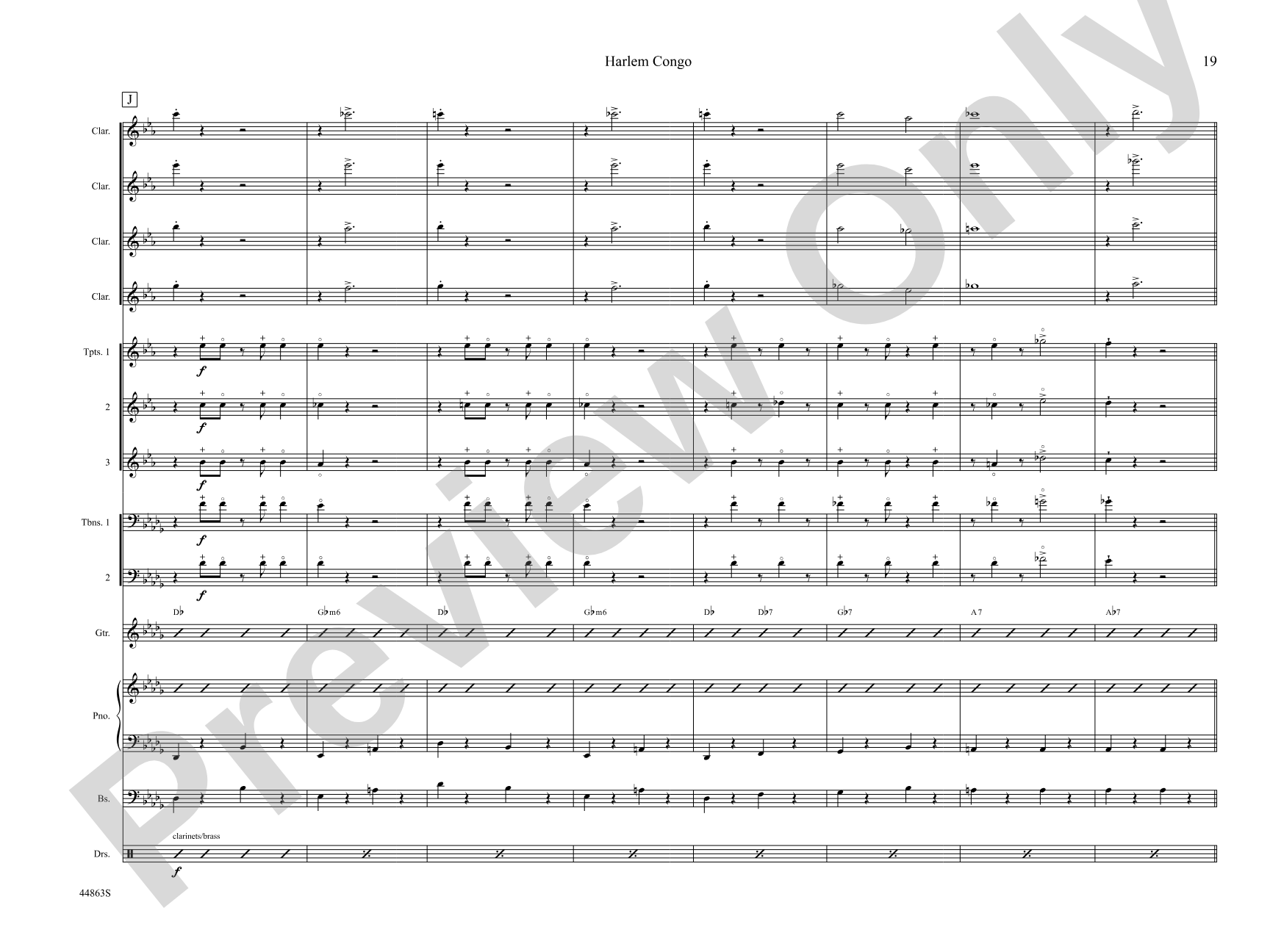 Harlem Congo: Jazz Ensemble Conductor Score & Parts