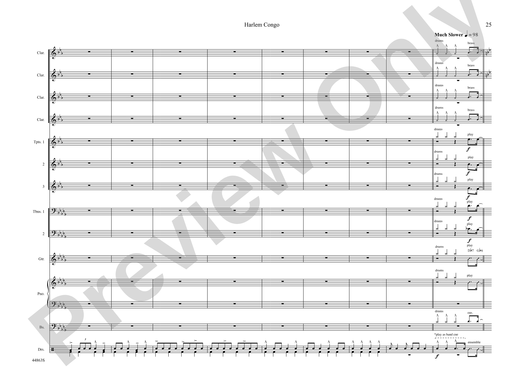 Harlem Congo: Jazz Ensemble Conductor Score & Parts
