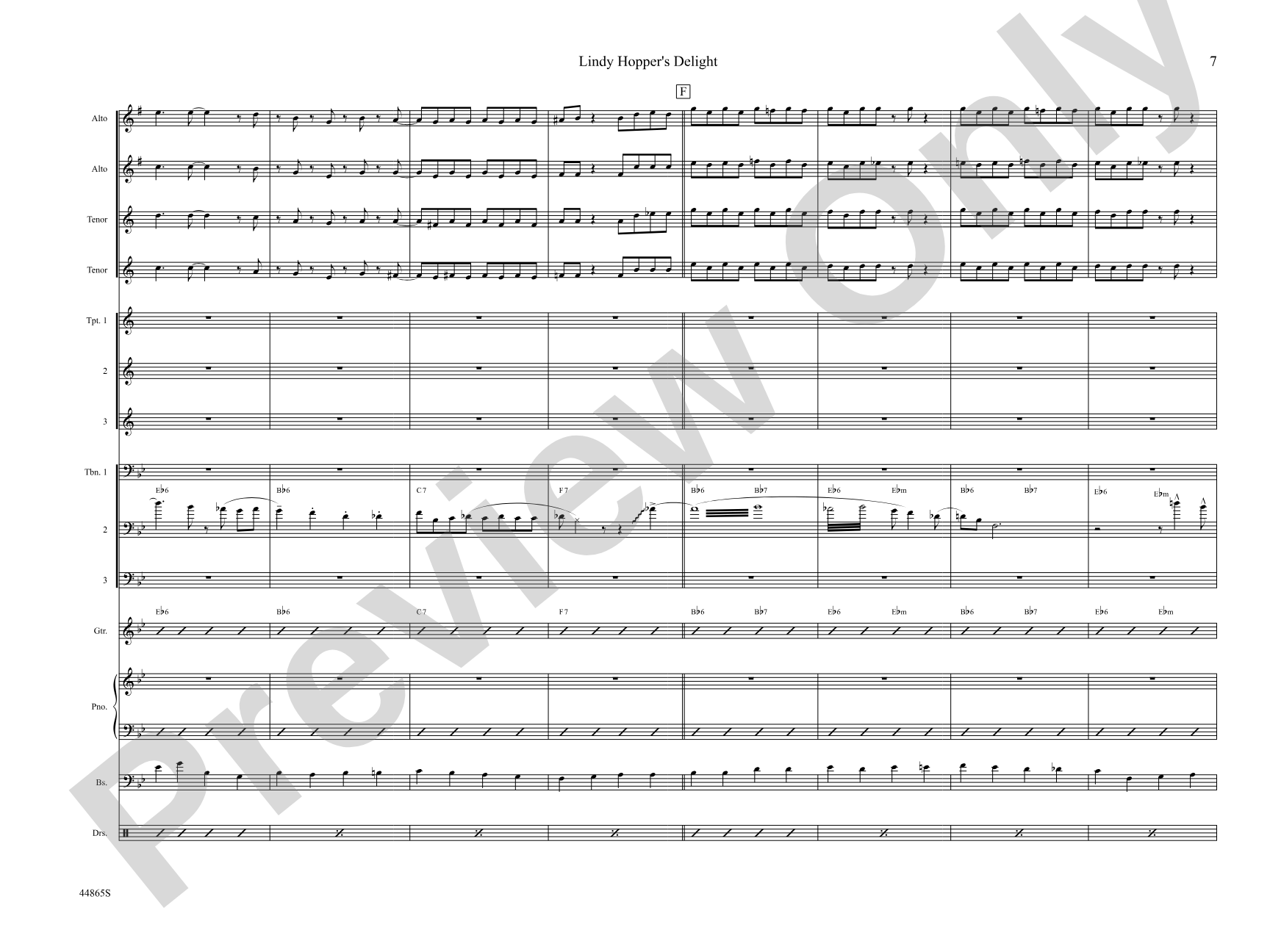 Lindy Hopper's Delight: Jazz Ensemble Conductor Score & Parts
