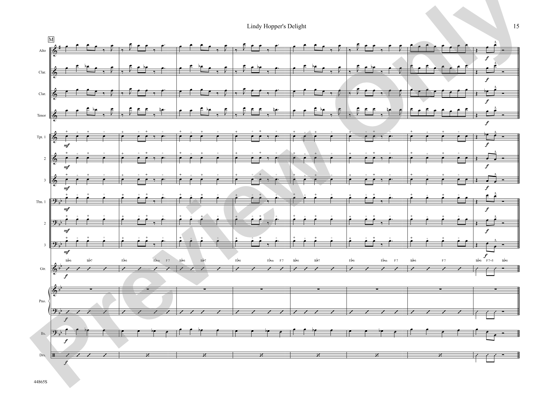 Lindy Hopper's Delight: Jazz Ensemble Conductor Score & Parts