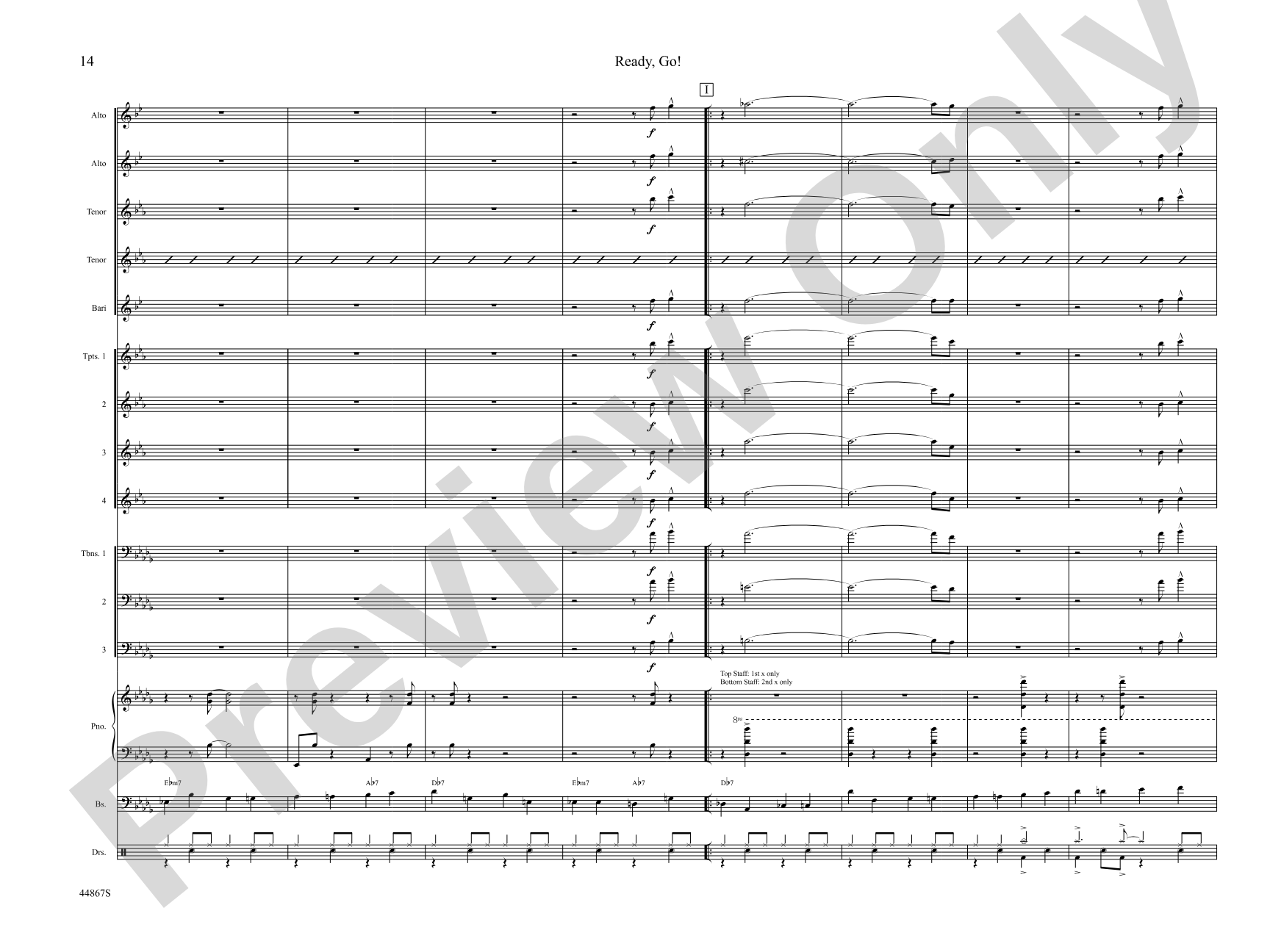 Ready, Go! from Toot Suite: Jazz Ensemble Conductor Score & Parts