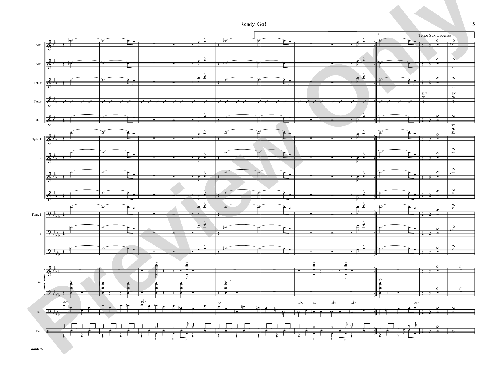 Ready, Go! from Toot Suite: Jazz Ensemble Conductor Score & Parts