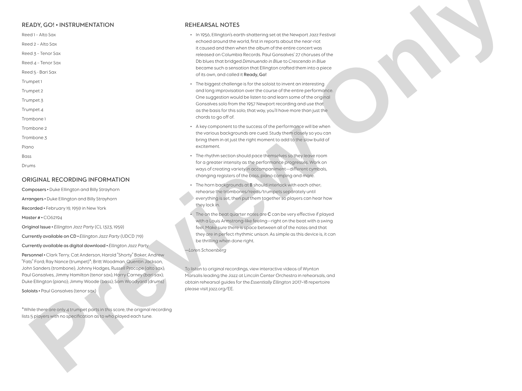 Ready, Go! from Toot Suite: Jazz Ensemble Conductor Score & Parts