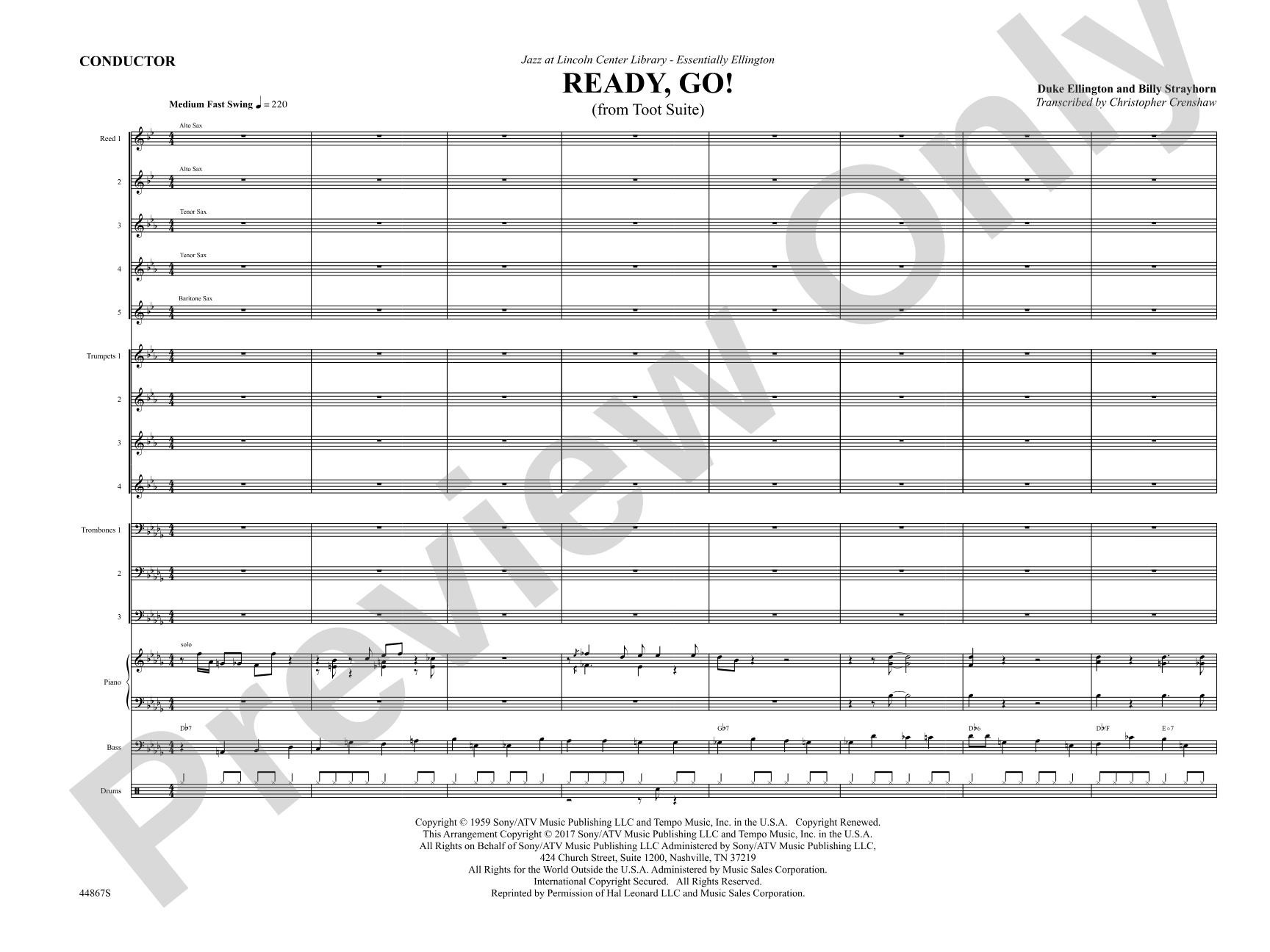Ready, Go! from Toot Suite: Jazz Ensemble Conductor Score & Parts