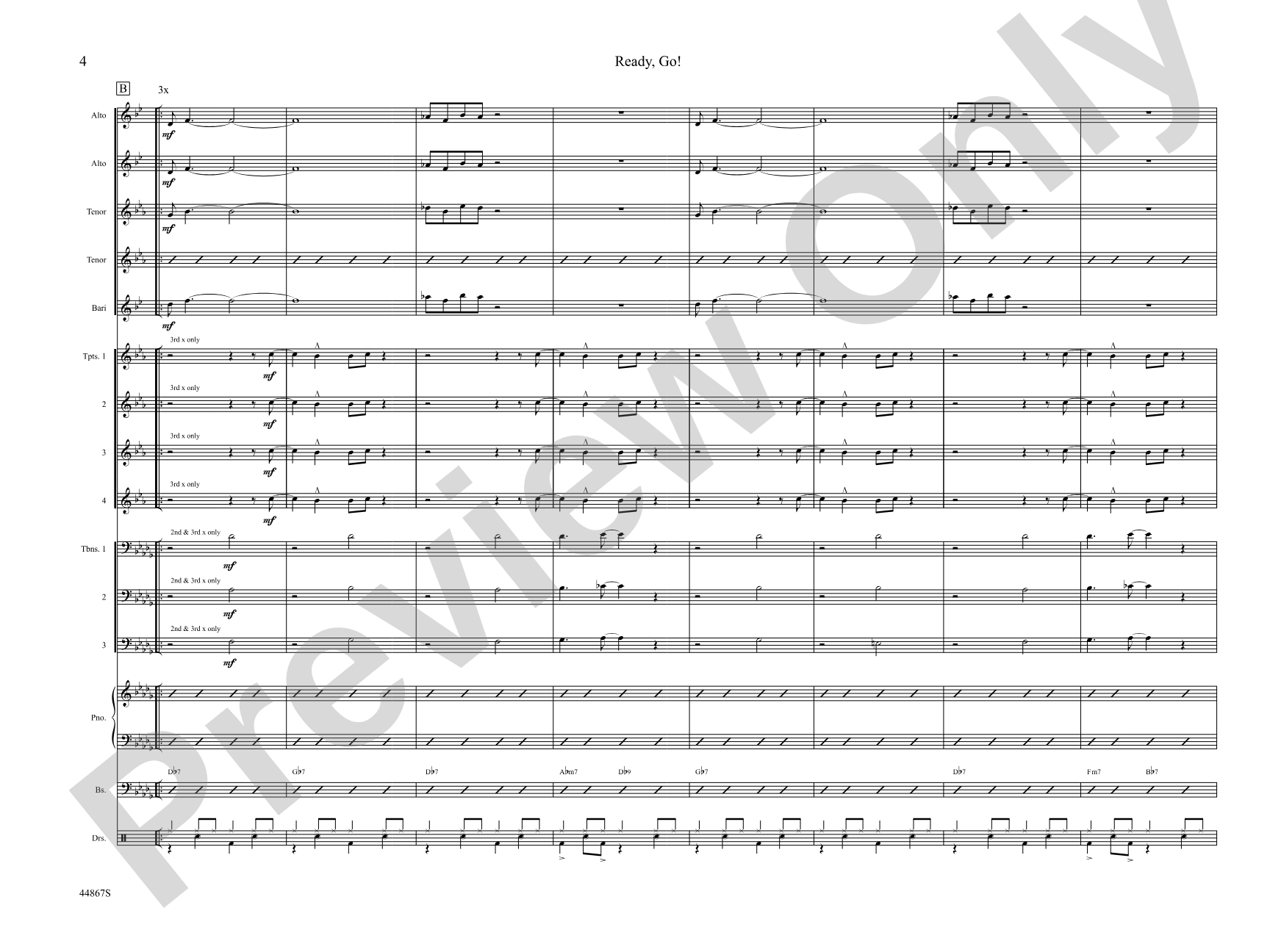 Ready, Go! from Toot Suite: Jazz Ensemble Conductor Score & Parts