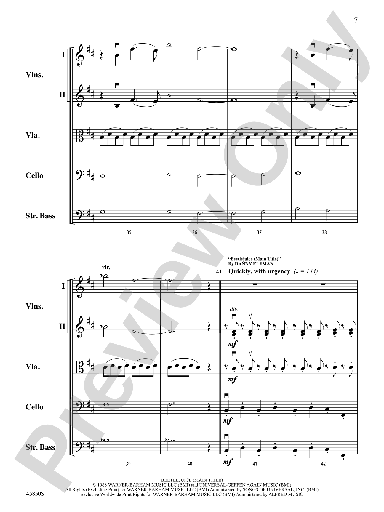 A Danny Elfman Spooktacular: String Orchestra Conductor Score & Parts