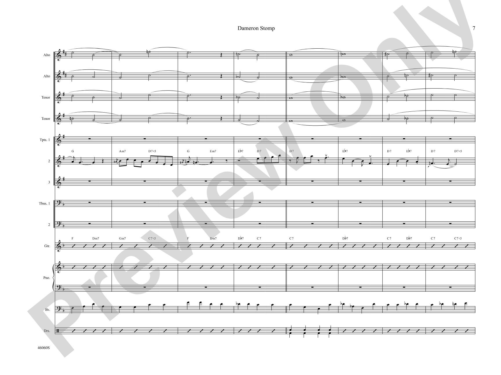 Dameron Stomp: Jazz Ensemble Conductor Score & Parts