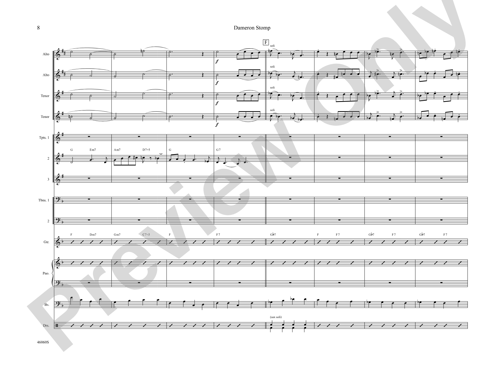 Dameron Stomp: Jazz Ensemble Conductor Score & Parts