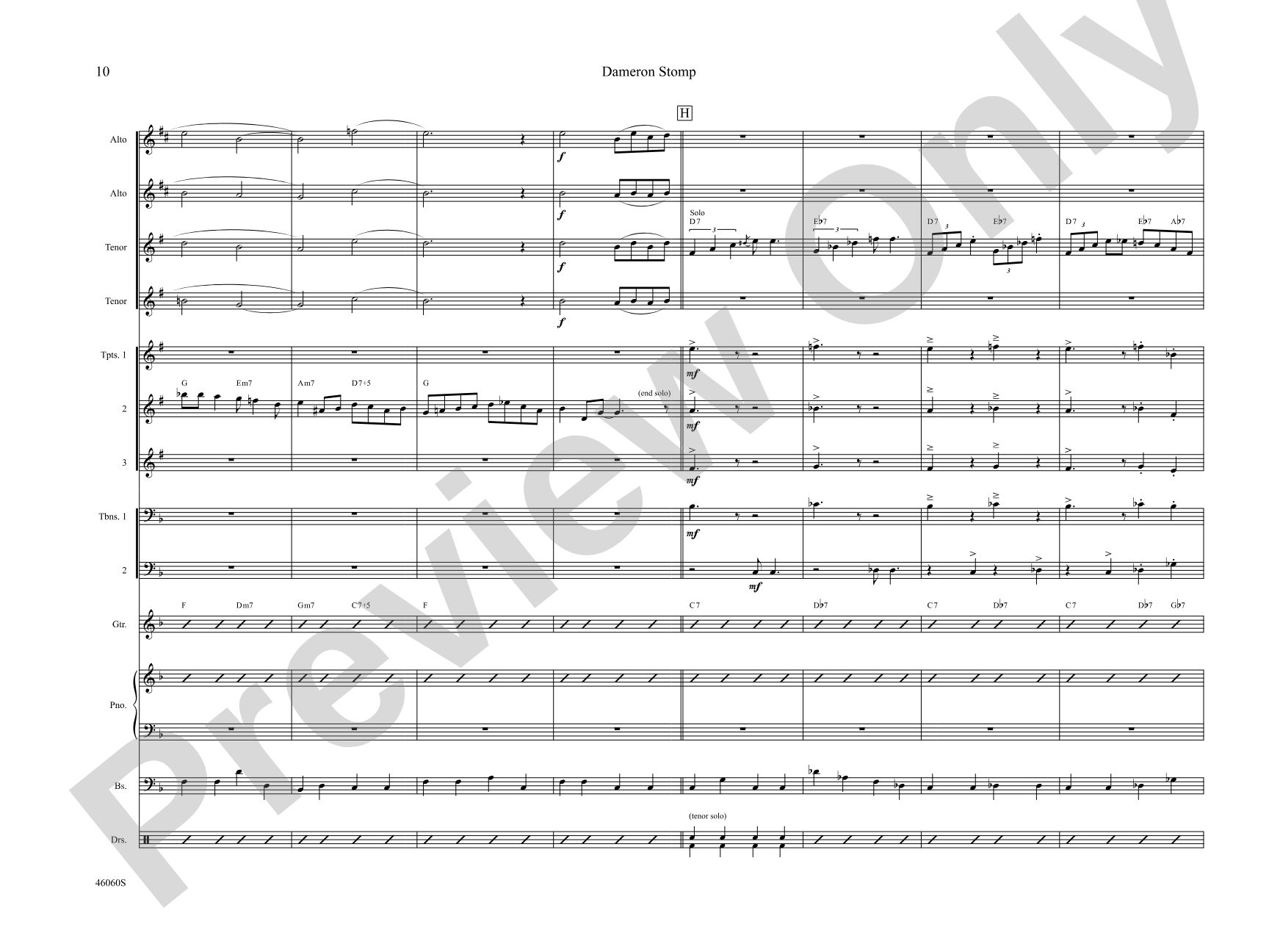 Dameron Stomp: Jazz Ensemble Conductor Score & Parts
