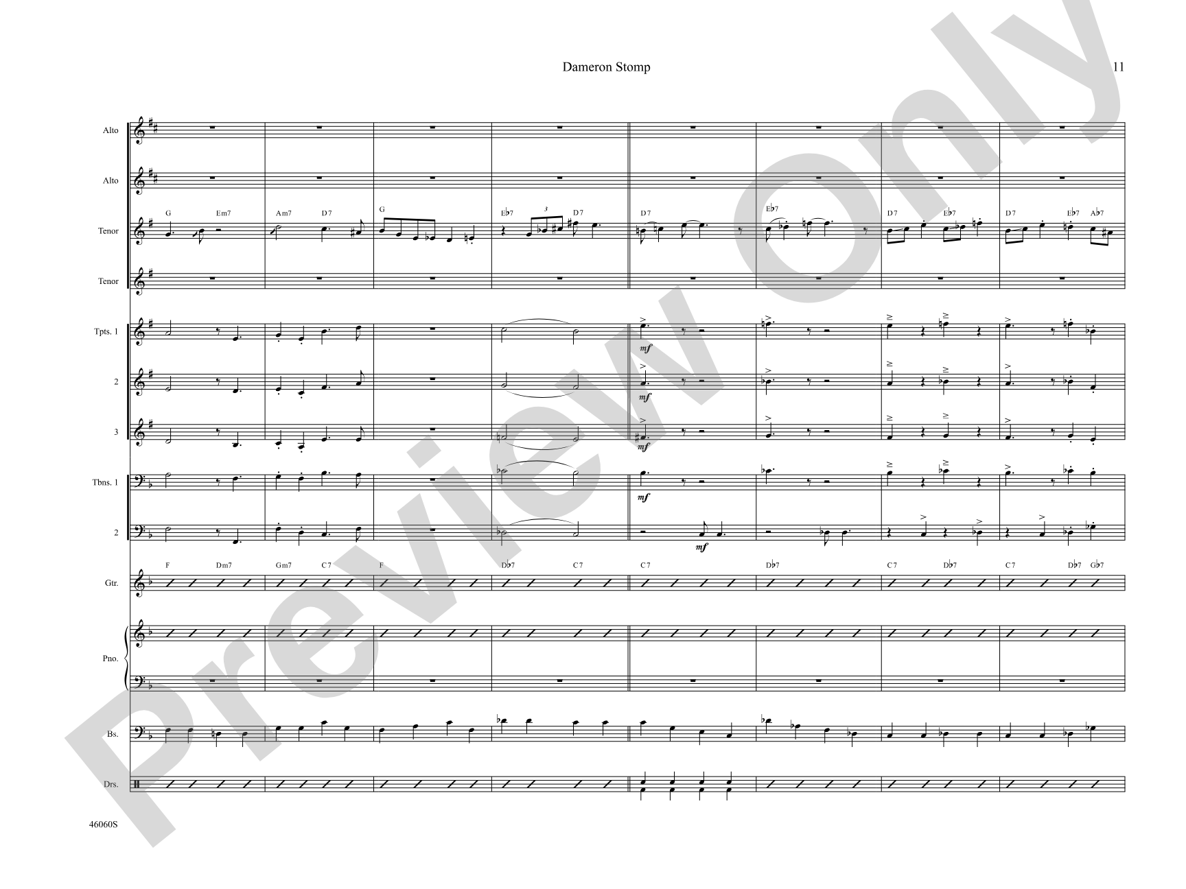 Dameron Stomp: Jazz Ensemble Conductor Score & Parts