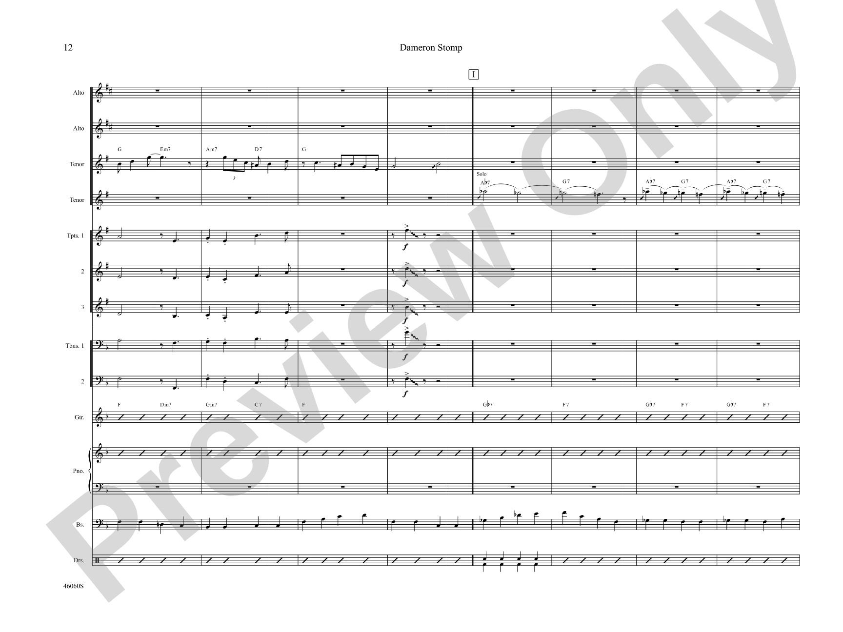 Dameron Stomp: Jazz Ensemble Conductor Score & Parts