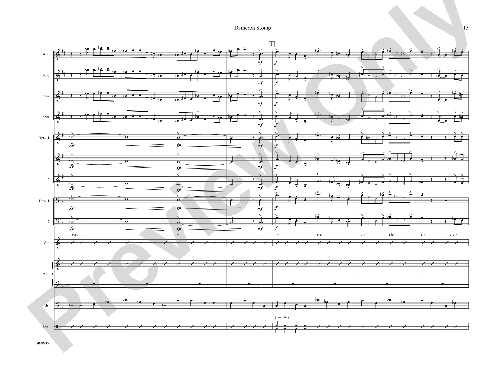 Dameron Stomp: Jazz Ensemble Conductor Score & Parts