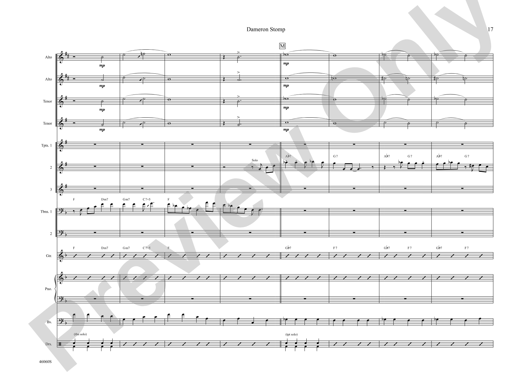 Dameron Stomp: Jazz Ensemble Conductor Score & Parts