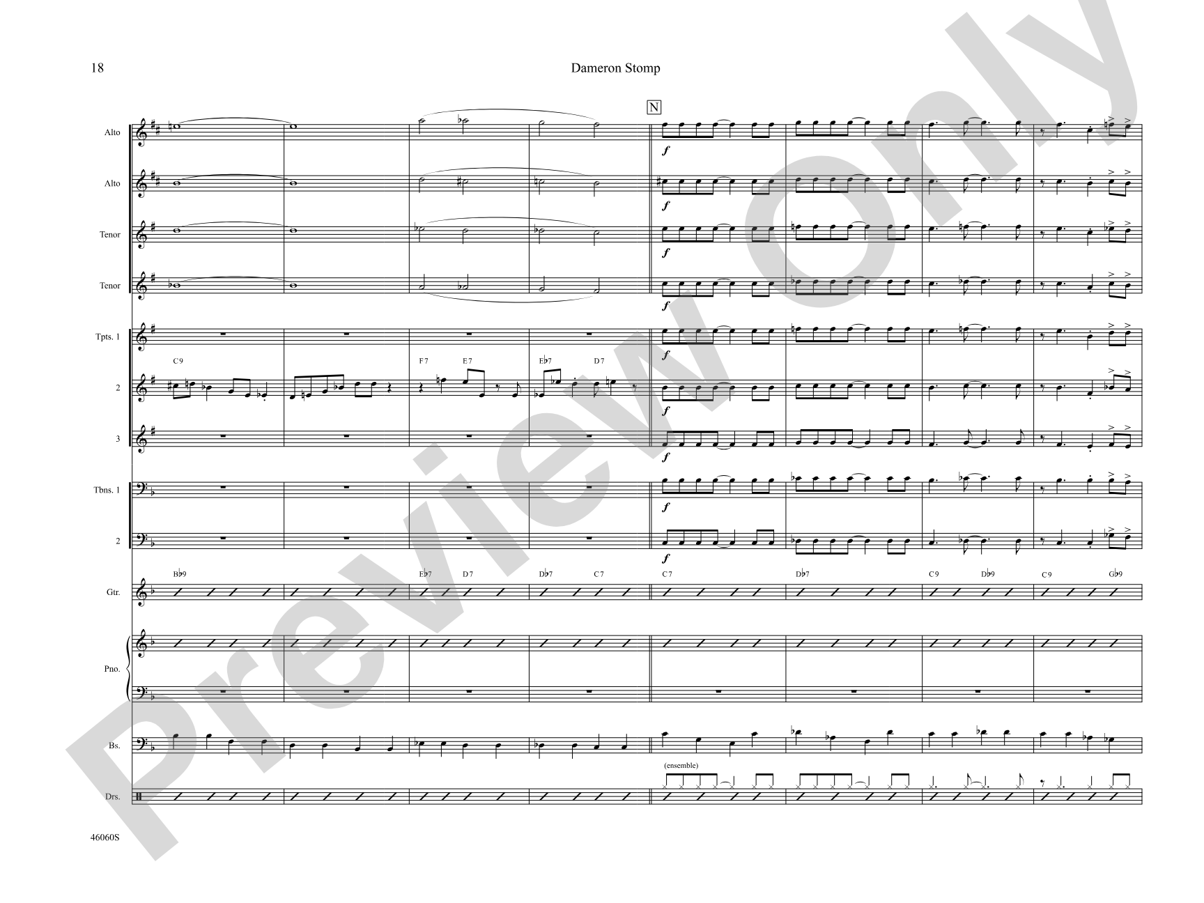 Dameron Stomp: Jazz Ensemble Conductor Score & Parts