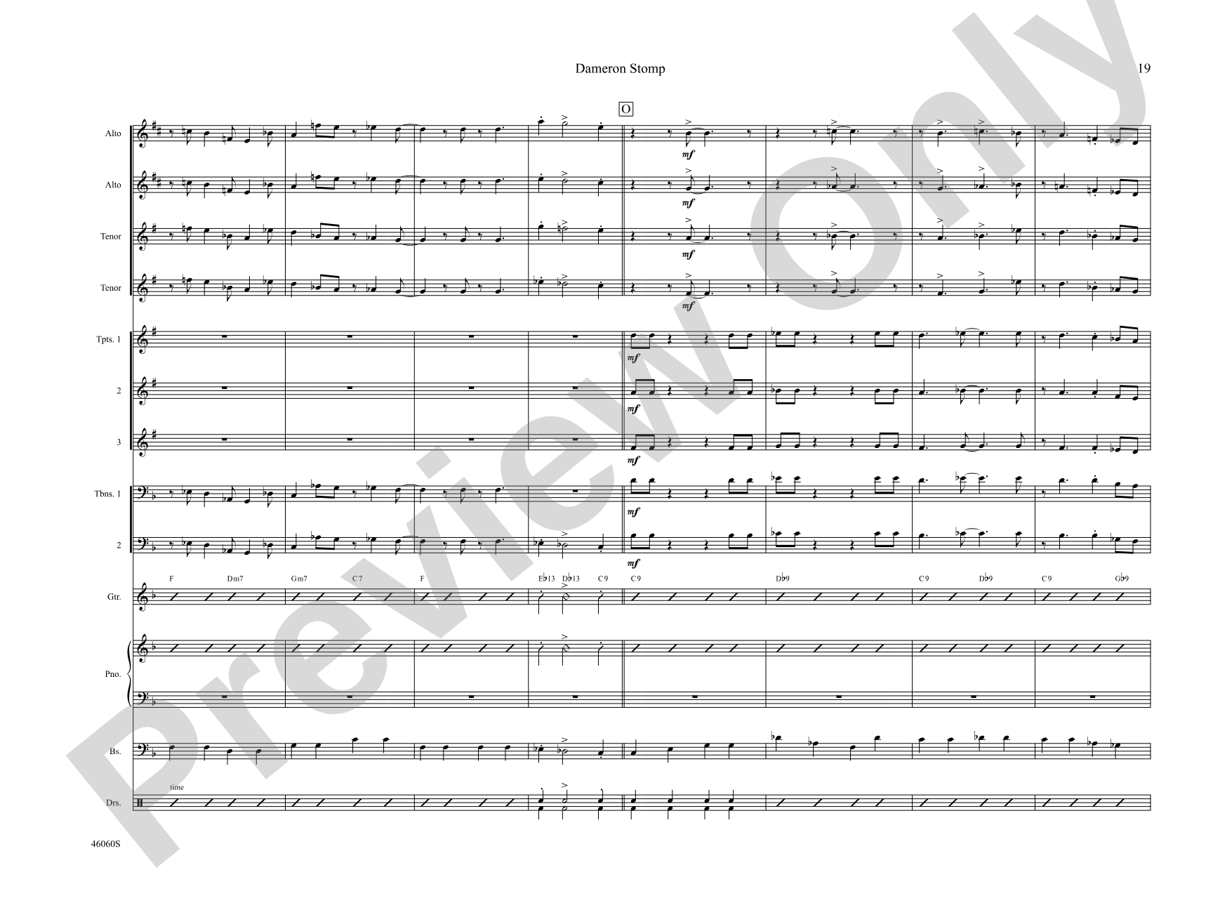 Dameron Stomp: Jazz Ensemble Conductor Score & Parts