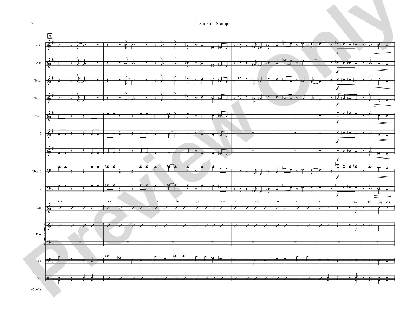 Dameron Stomp: Jazz Ensemble Conductor Score & Parts