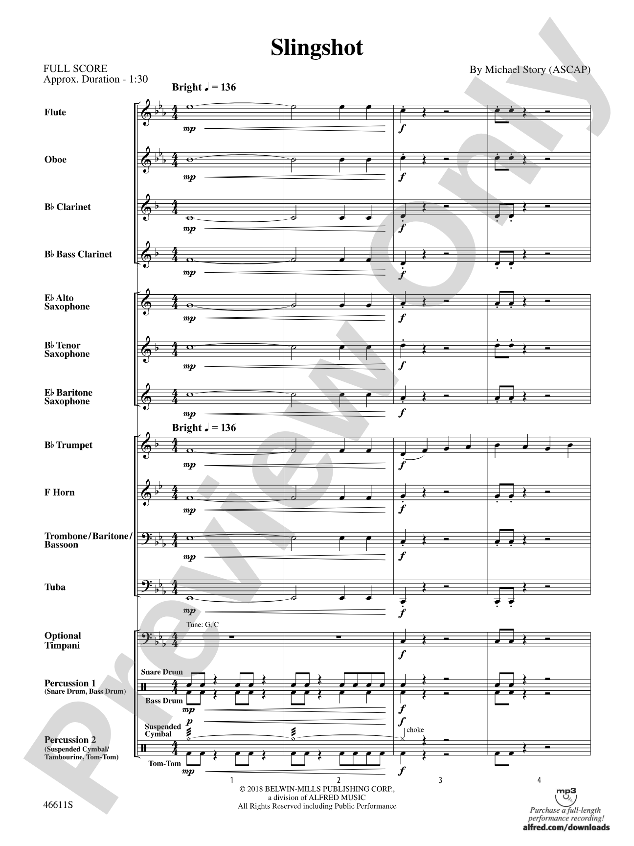 Slingshot: Concert Band Conductor Score & Parts