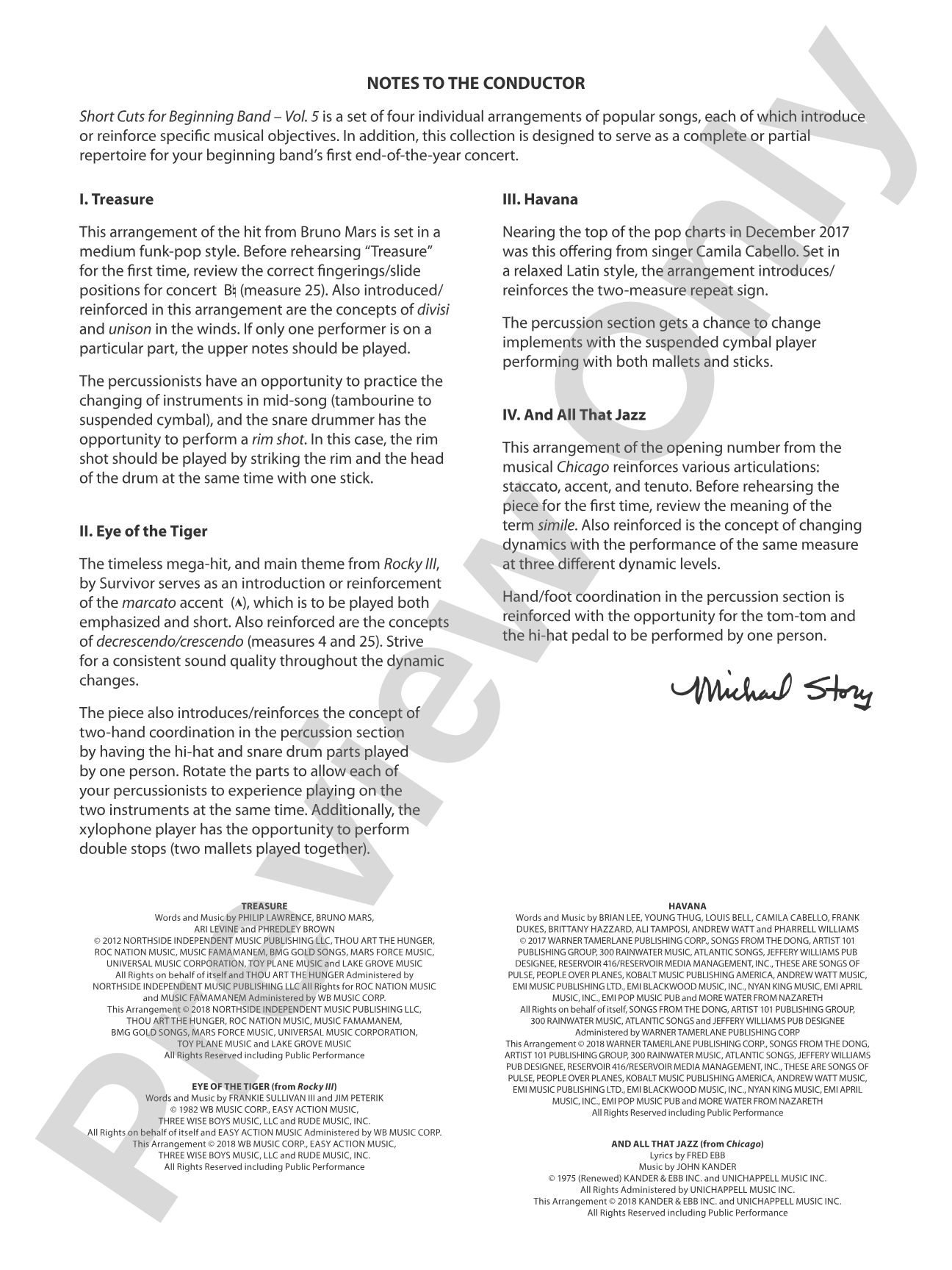 Short Cuts for Beginning Band -- Vol. 5: Concert Band Conductor Score & Parts