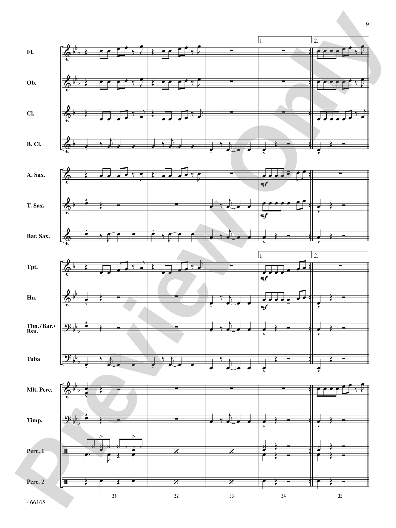 Feel It Still: Concert Band Conductor Score & Parts