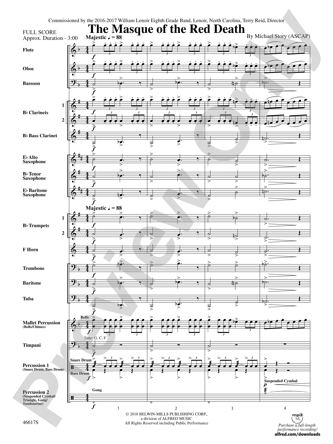 The Masque of the Red Death: Score