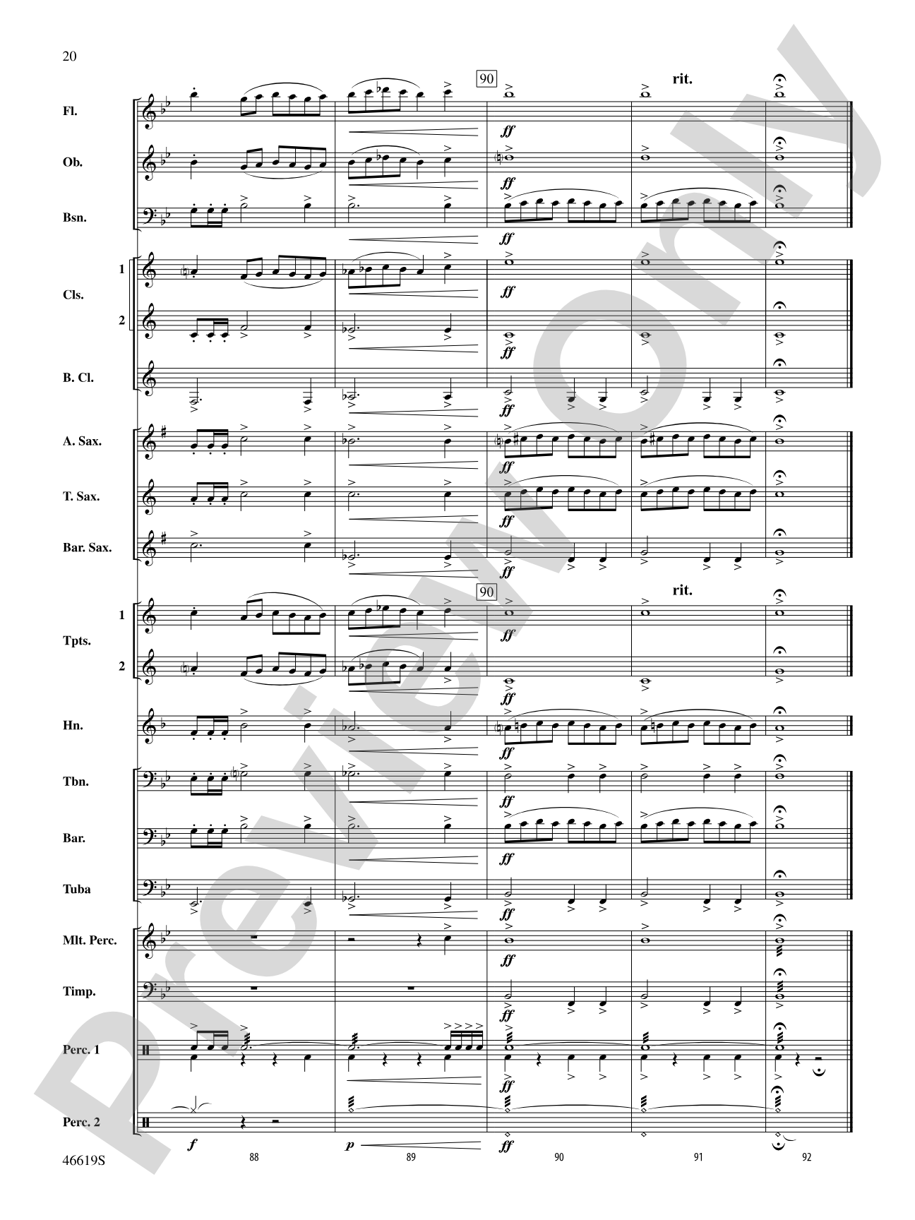 Footprints on the Moon: Concert Band Conductor Score & Parts