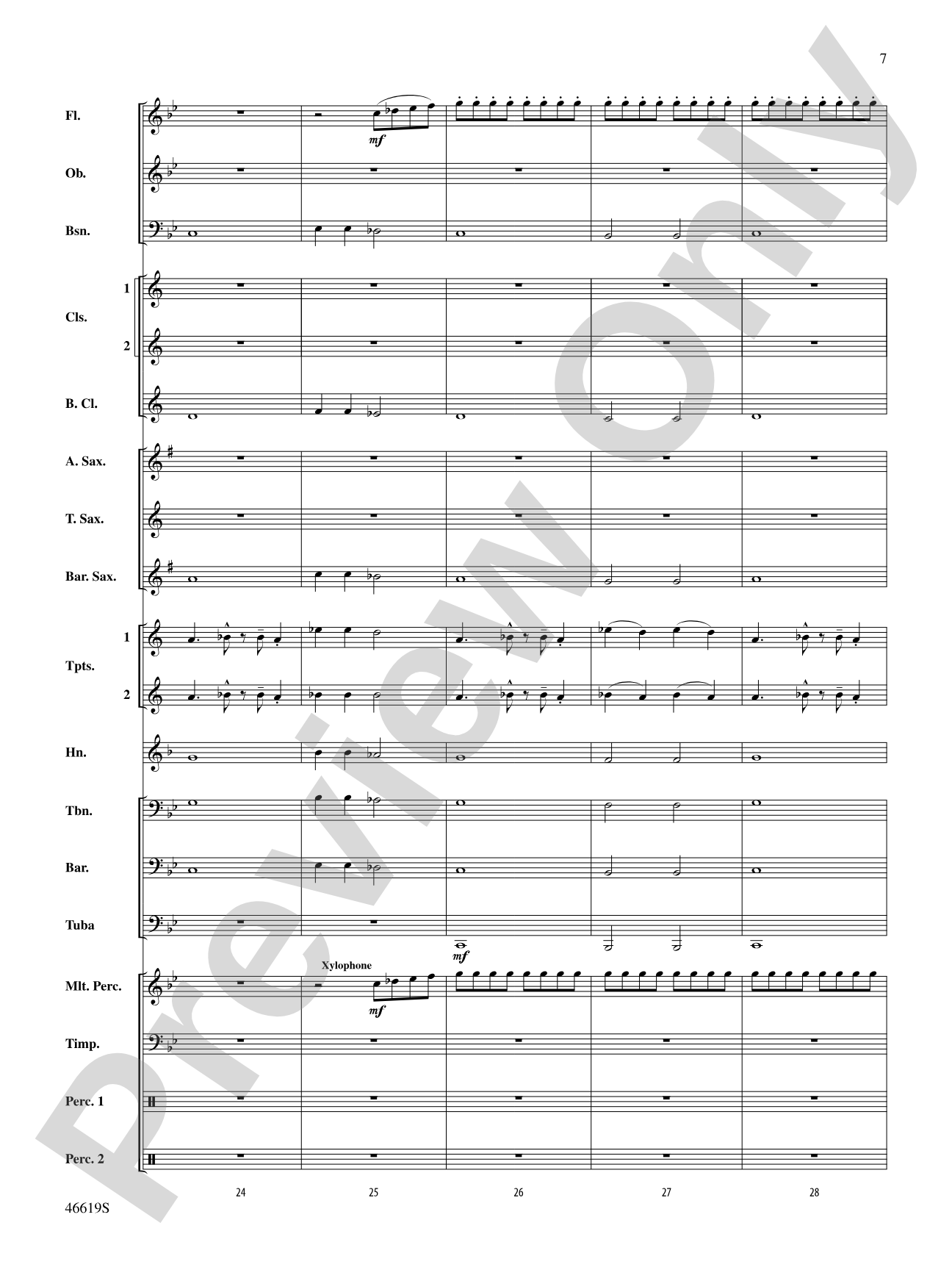 Footprints on the Moon: Concert Band Conductor Score & Parts