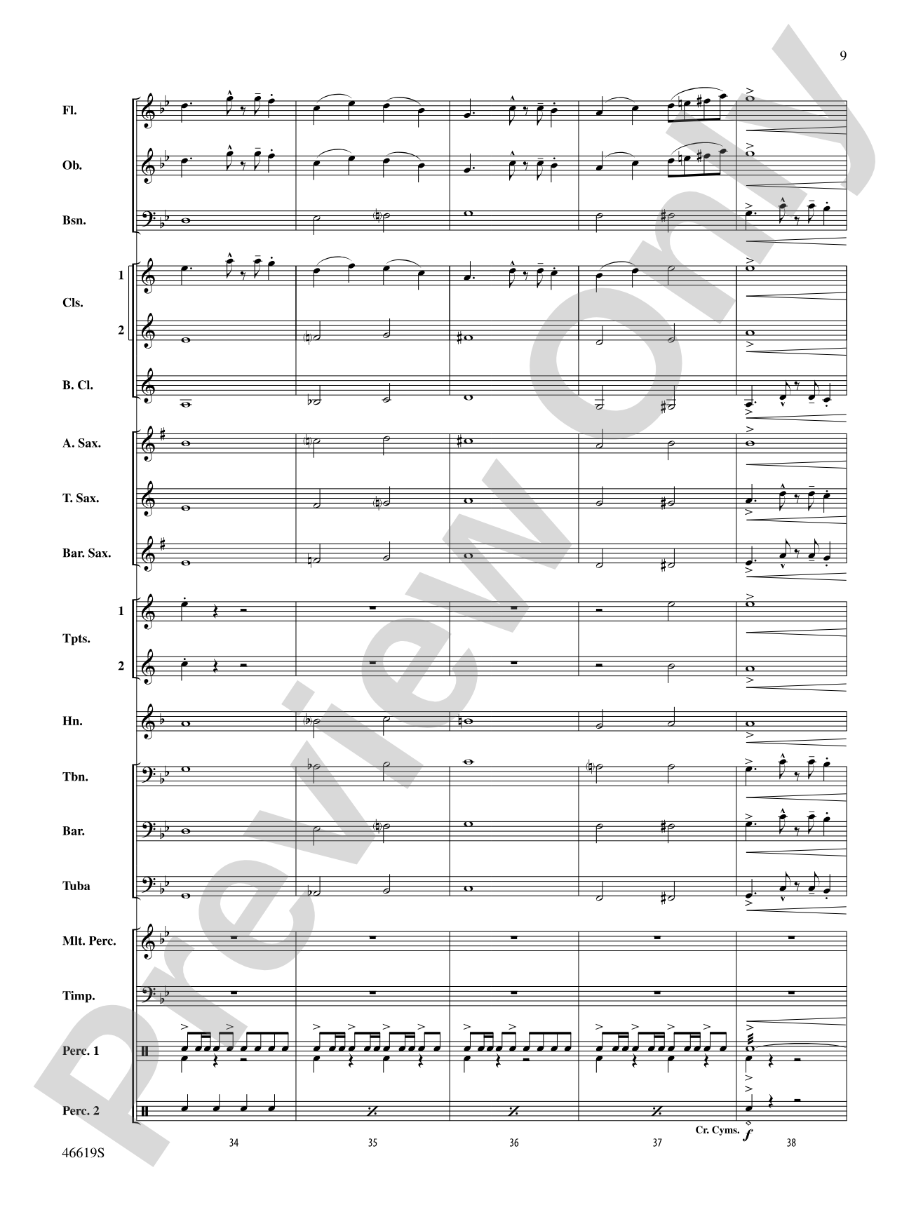 Footprints on the Moon: Concert Band Conductor Score & Parts