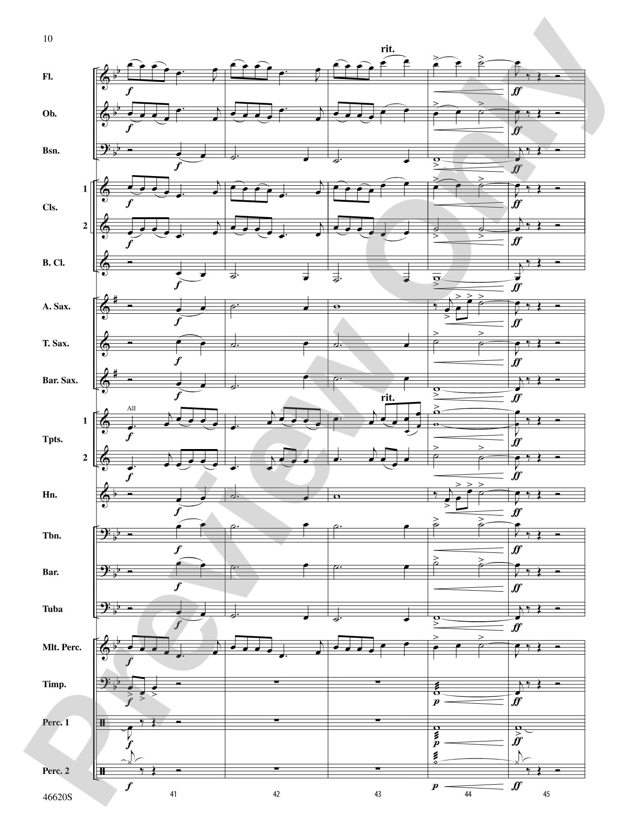 Autumn Rains: Concert Band Conductor Score & Parts