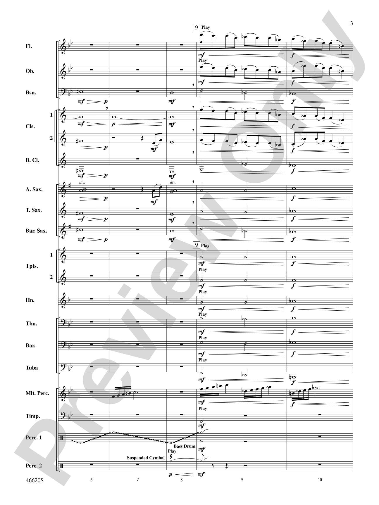 Autumn Rains: Concert Band Conductor Score & Parts