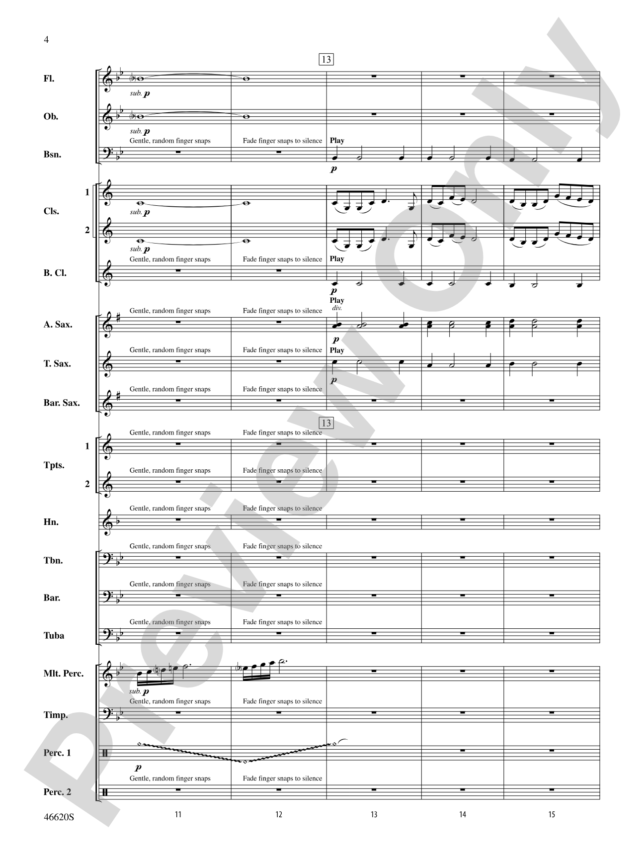 Autumn Rains: Concert Band Conductor Score & Parts