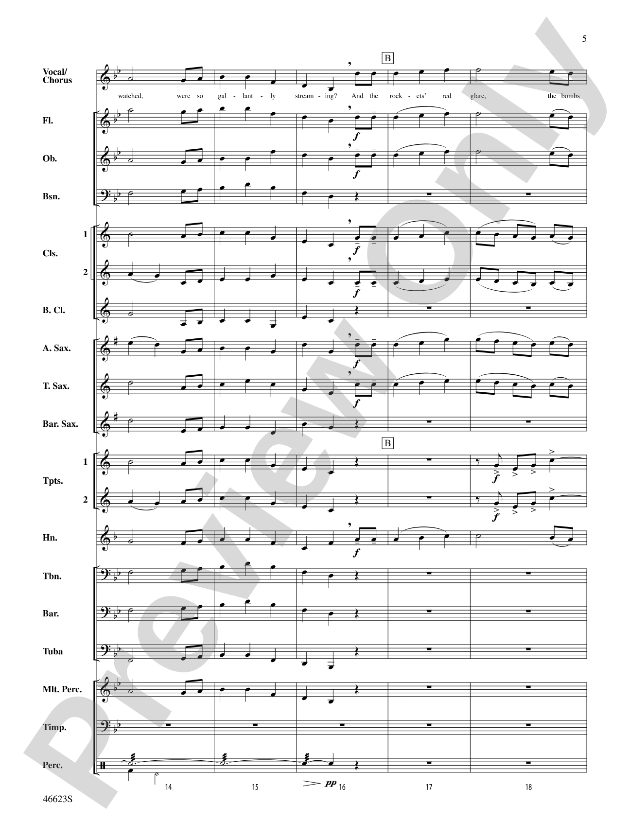 The Star-Spangled Banner: Concert Band Conductor Score & Parts
