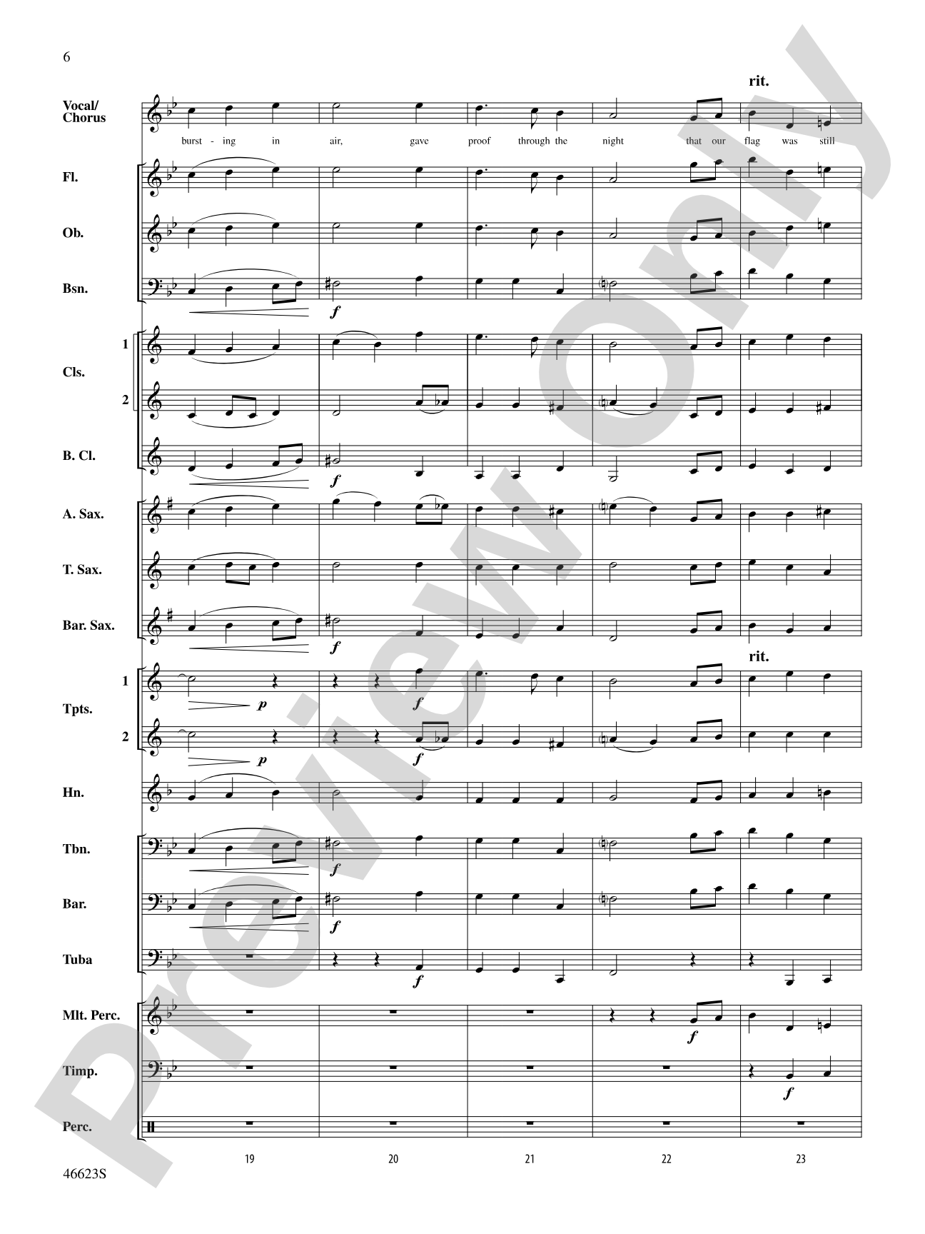 The Star-Spangled Banner: Concert Band Conductor Score & Parts