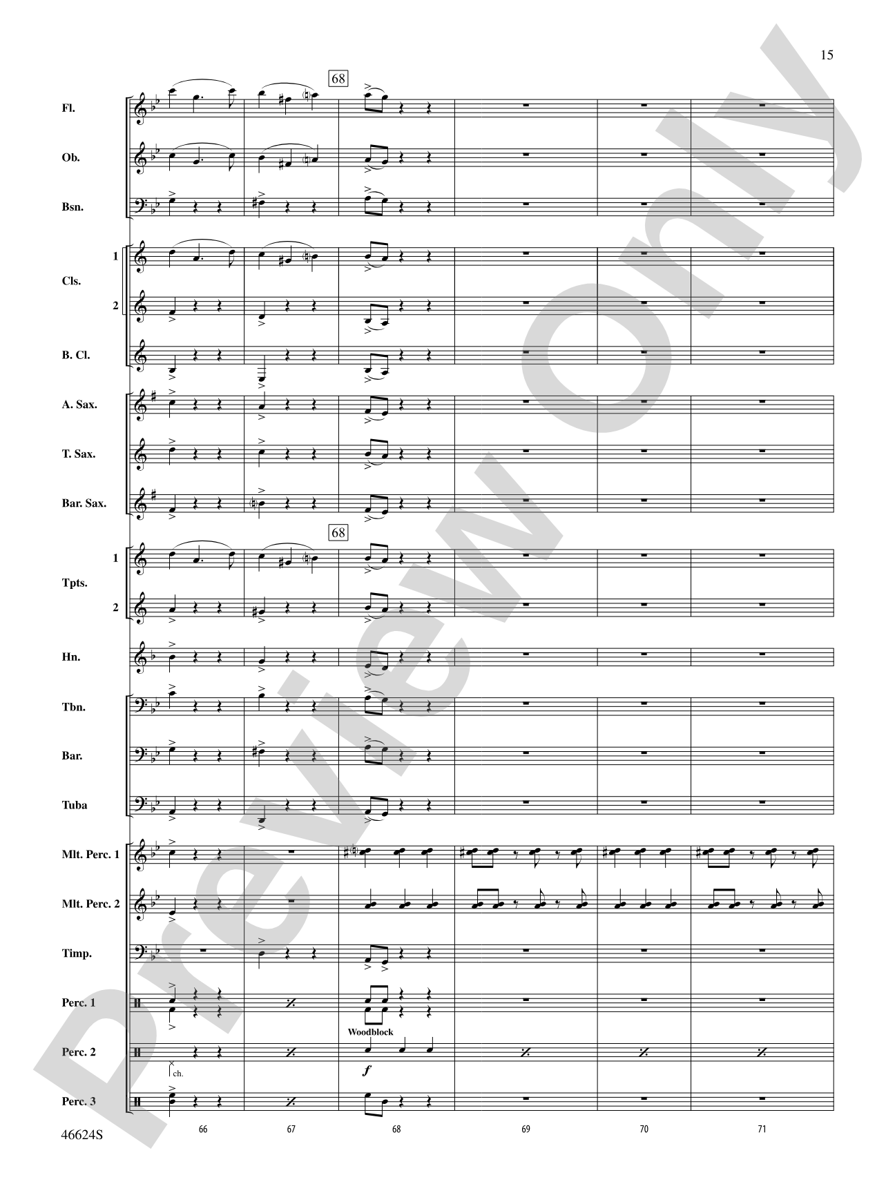 Escapade at Twilight: Concert Band Conductor Score & Parts