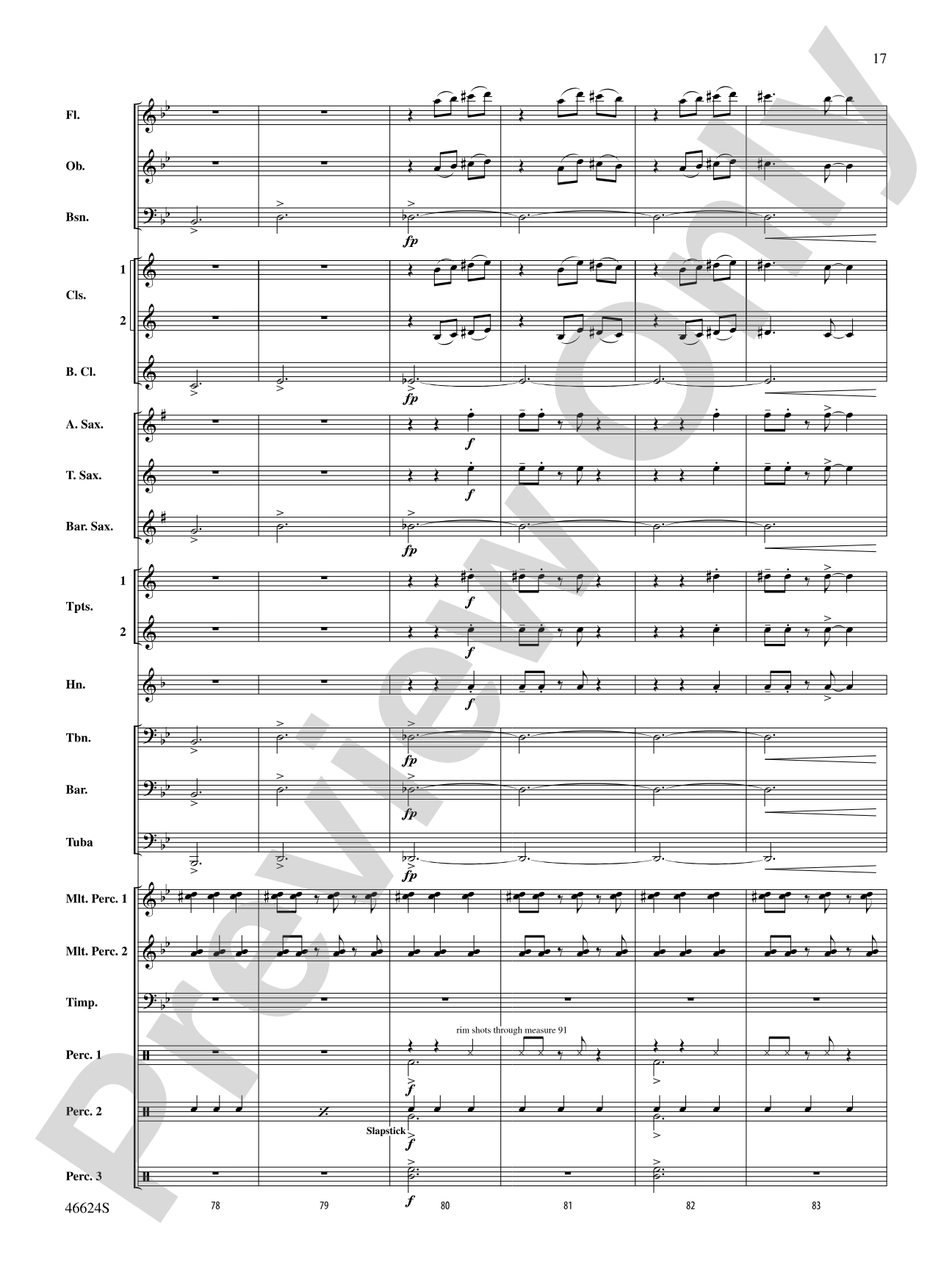 Escapade at Twilight: Concert Band Conductor Score & Parts
