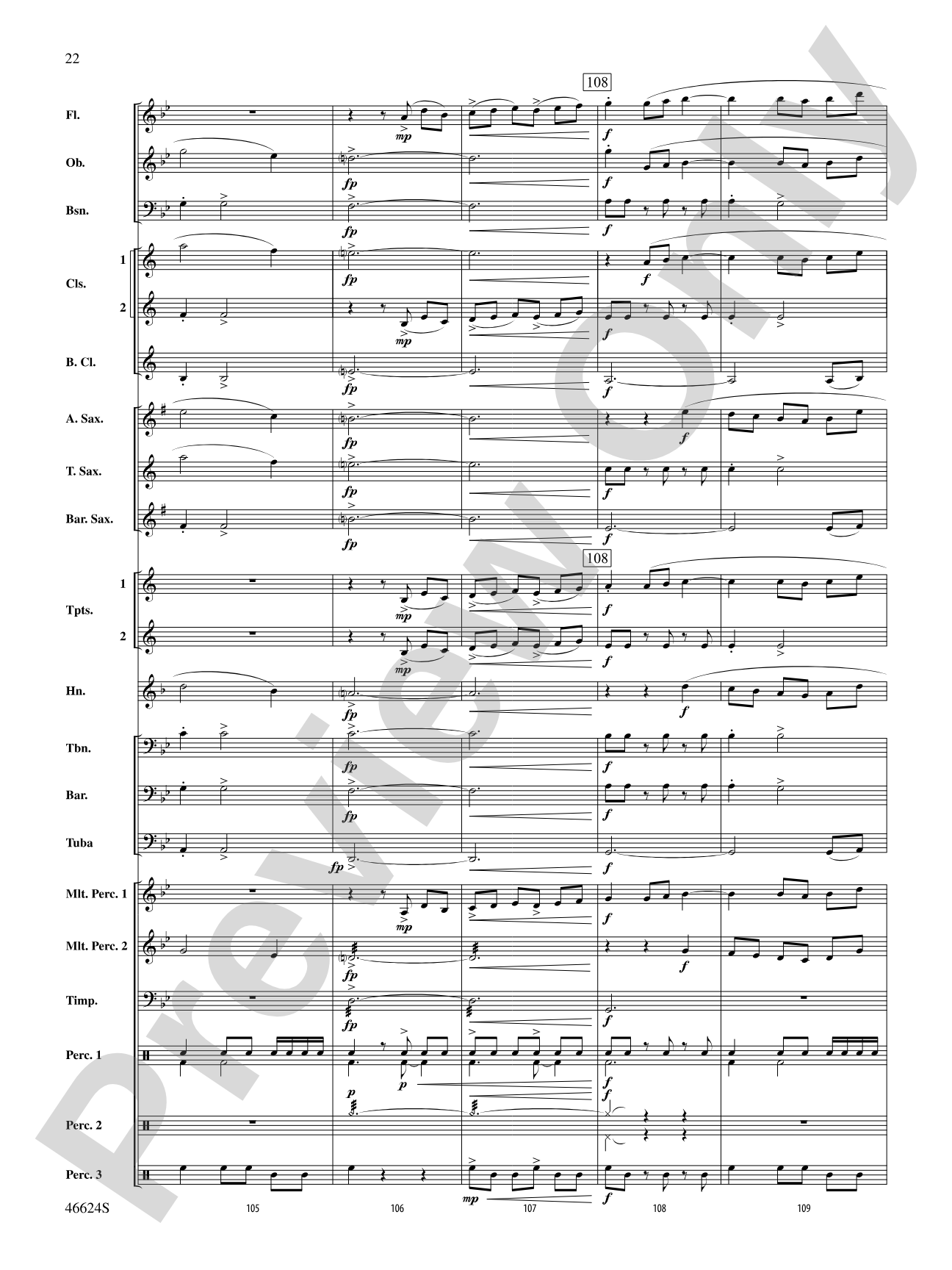 Escapade at Twilight: Concert Band Conductor Score & Parts