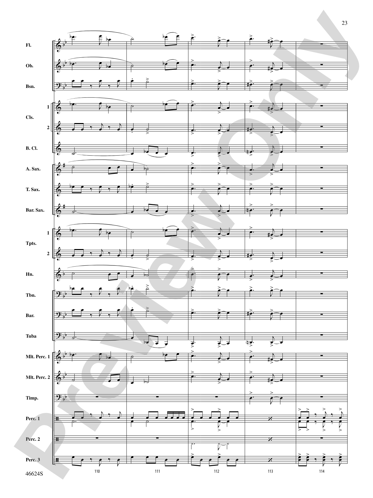 Escapade at Twilight: Concert Band Conductor Score & Parts