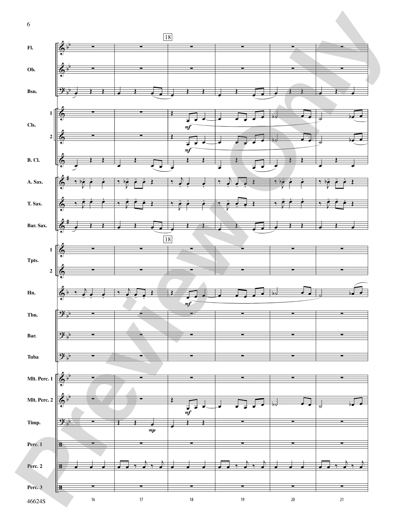 Escapade at Twilight: Concert Band Conductor Score & Parts