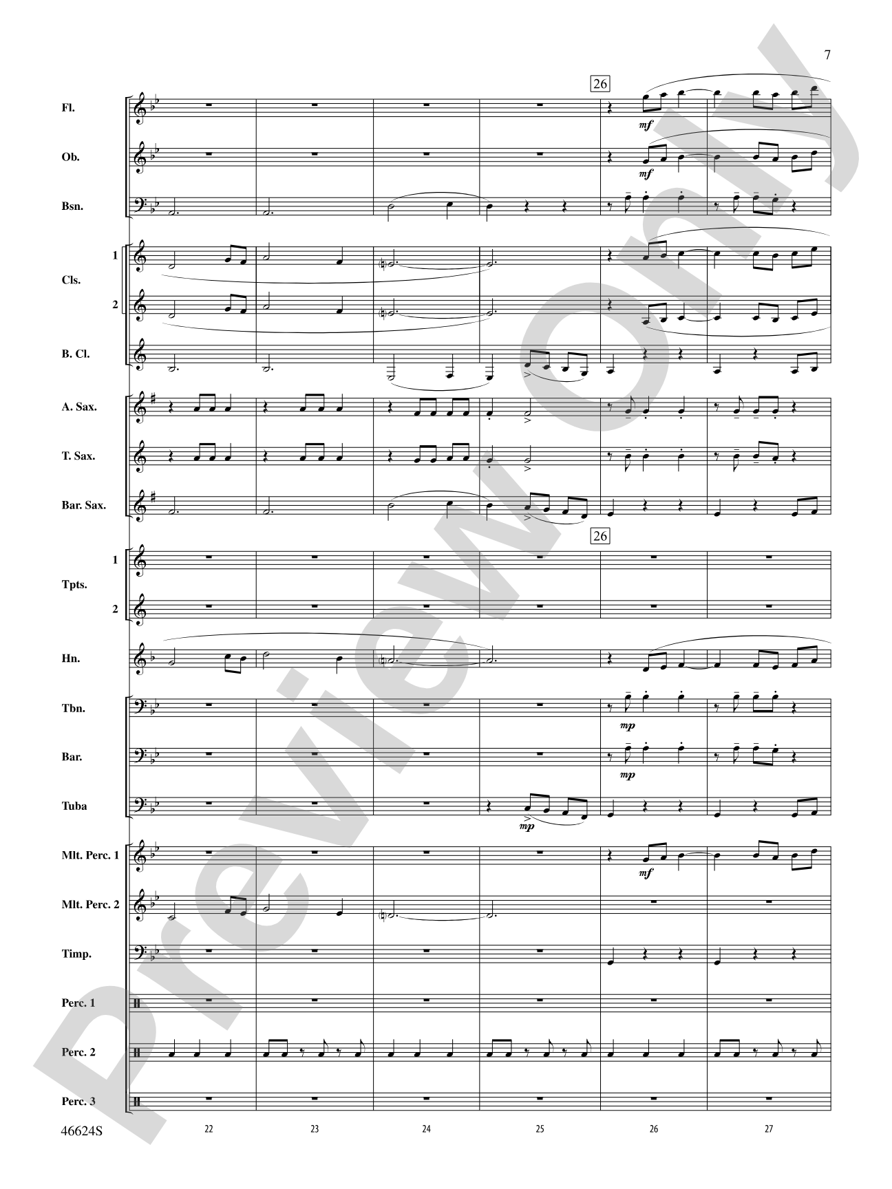 Escapade at Twilight: Concert Band Conductor Score & Parts