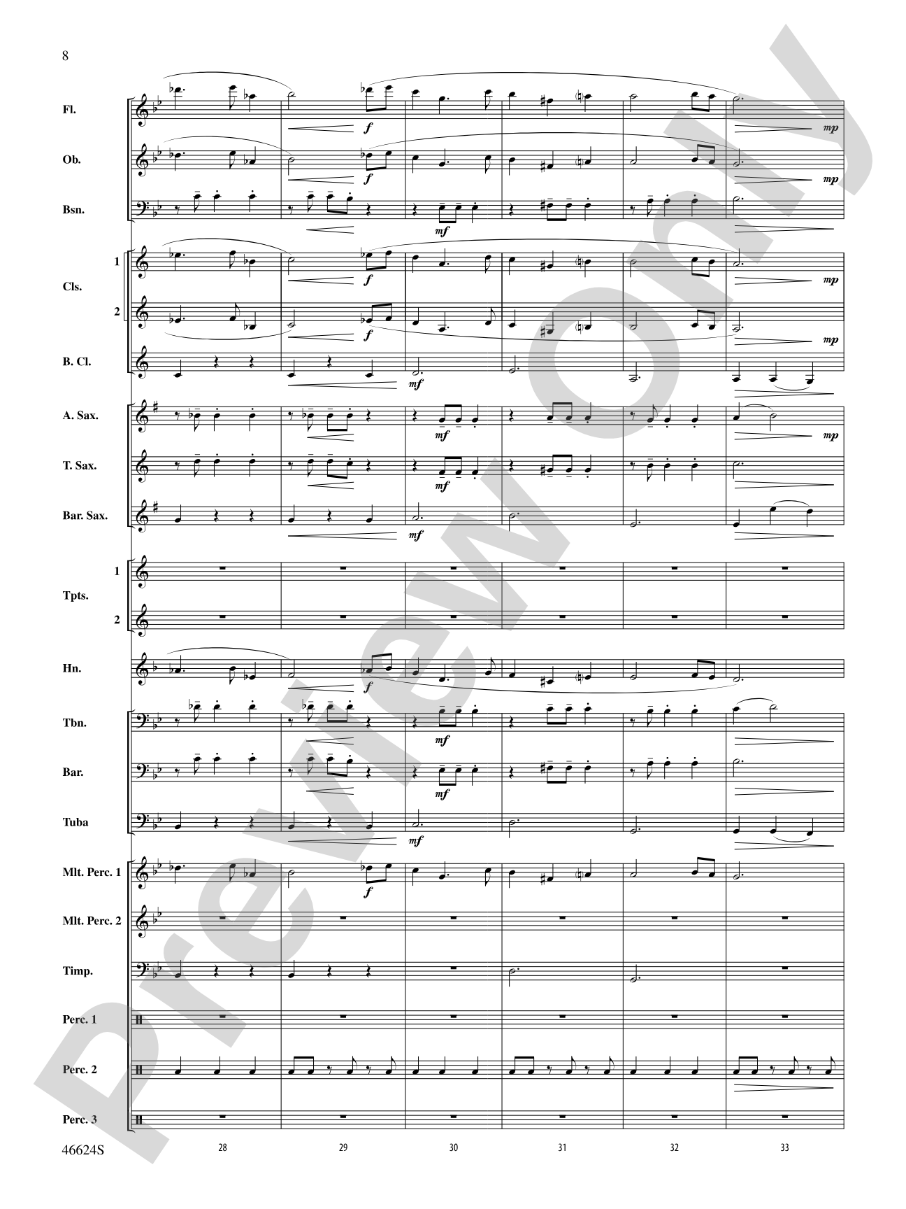 Escapade at Twilight: Concert Band Conductor Score & Parts