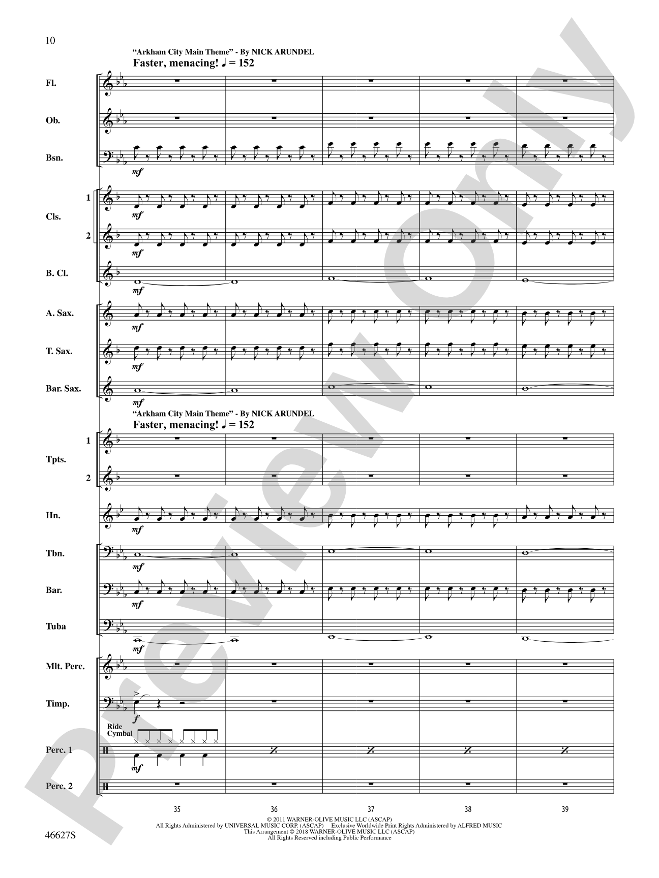 Batman Generations: Concert Band Conductor Score & Parts
