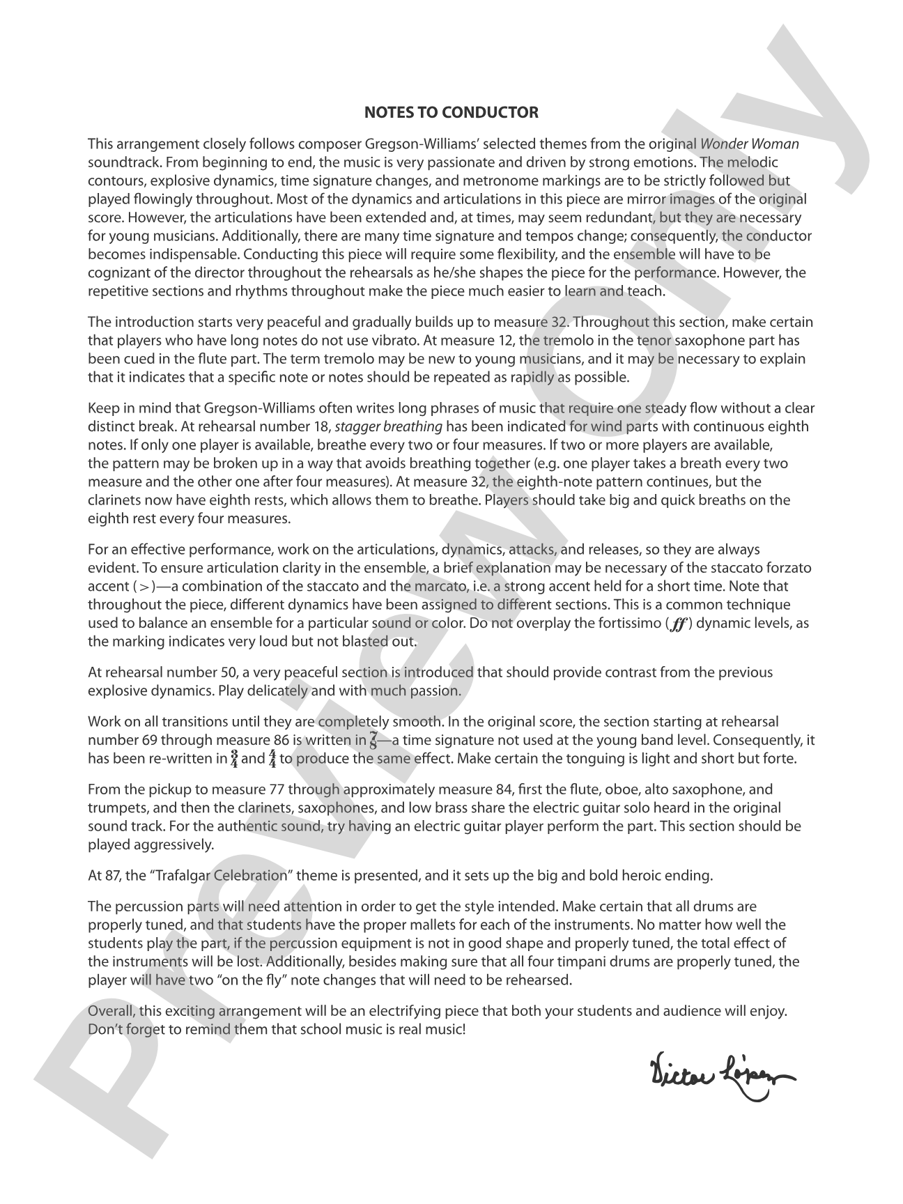 Wonder Woman: From the Warner Bros. Soundtrack: Concert Band Conductor Score & Parts