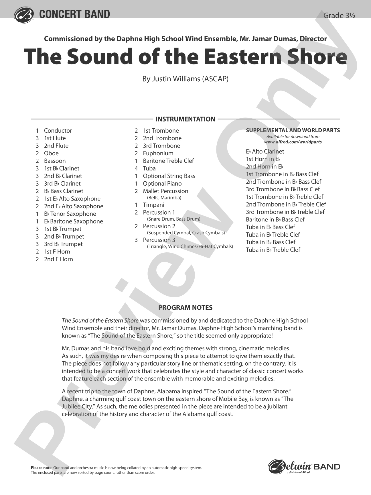 The Sound of the Eastern Shore: Concert Band Conductor Score & Parts