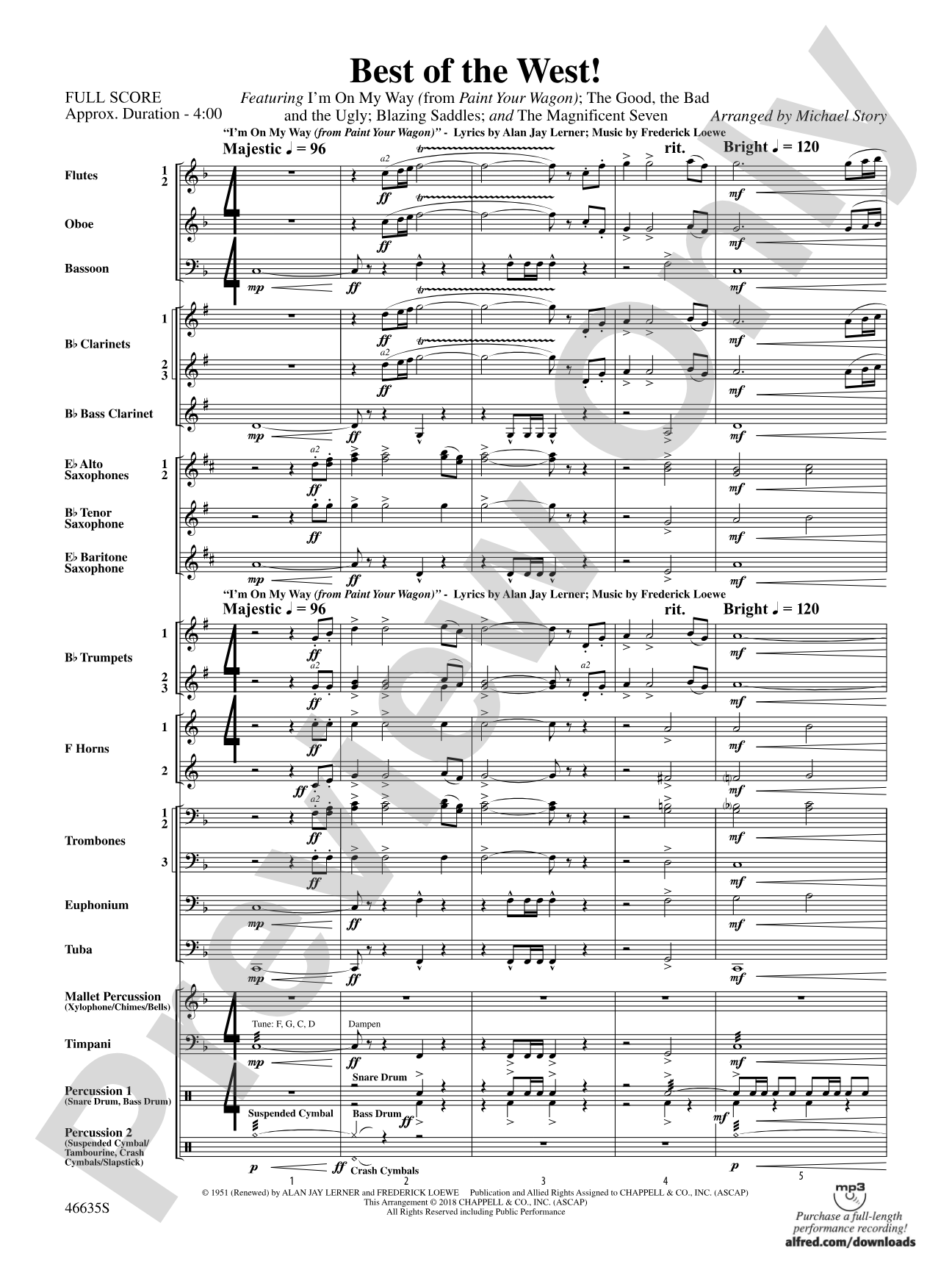 Best of the West!: Concert Band Conductor Score & Parts