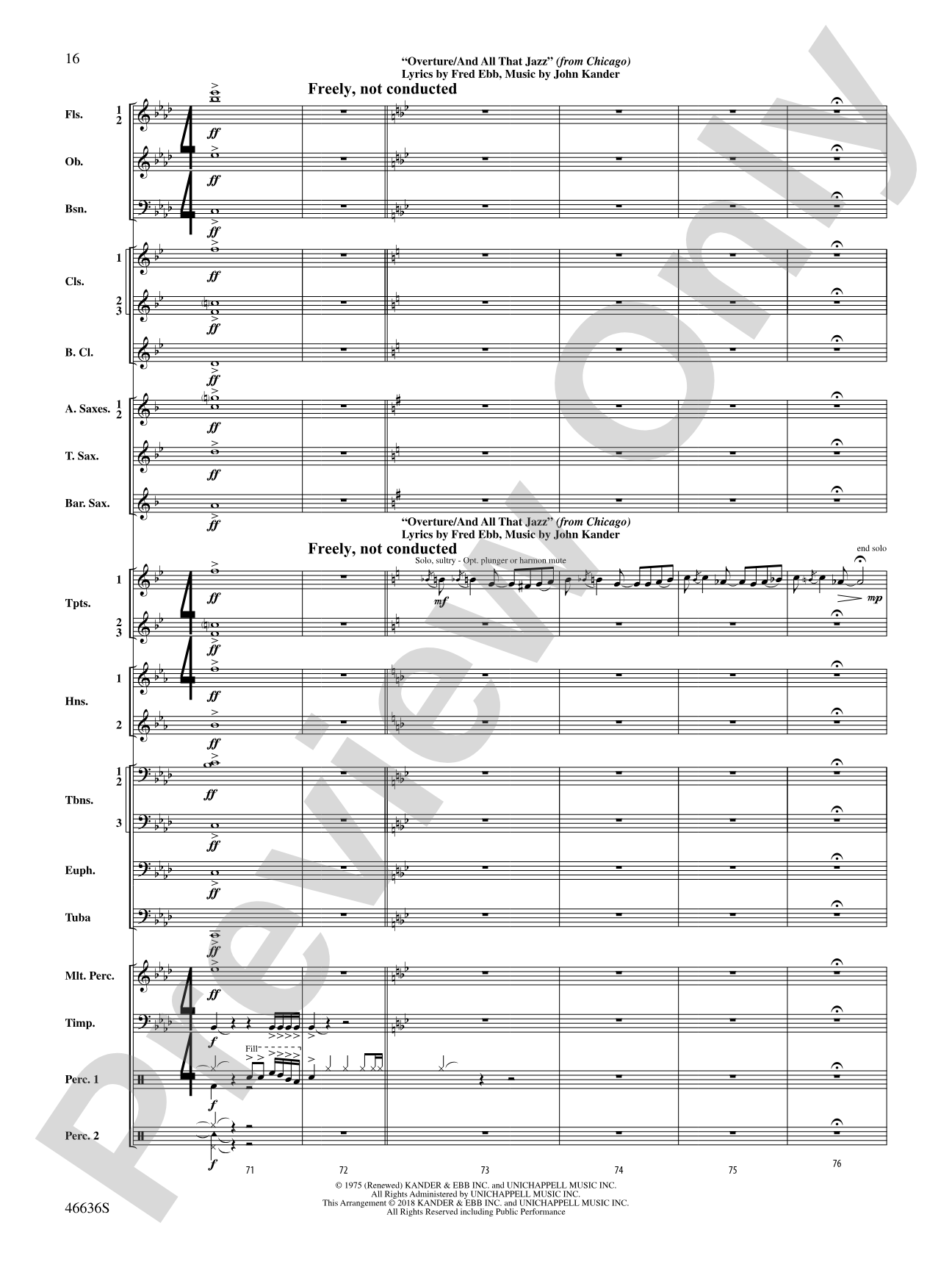 At the Movies---The Musicals: Concert Band Conductor Score & Parts