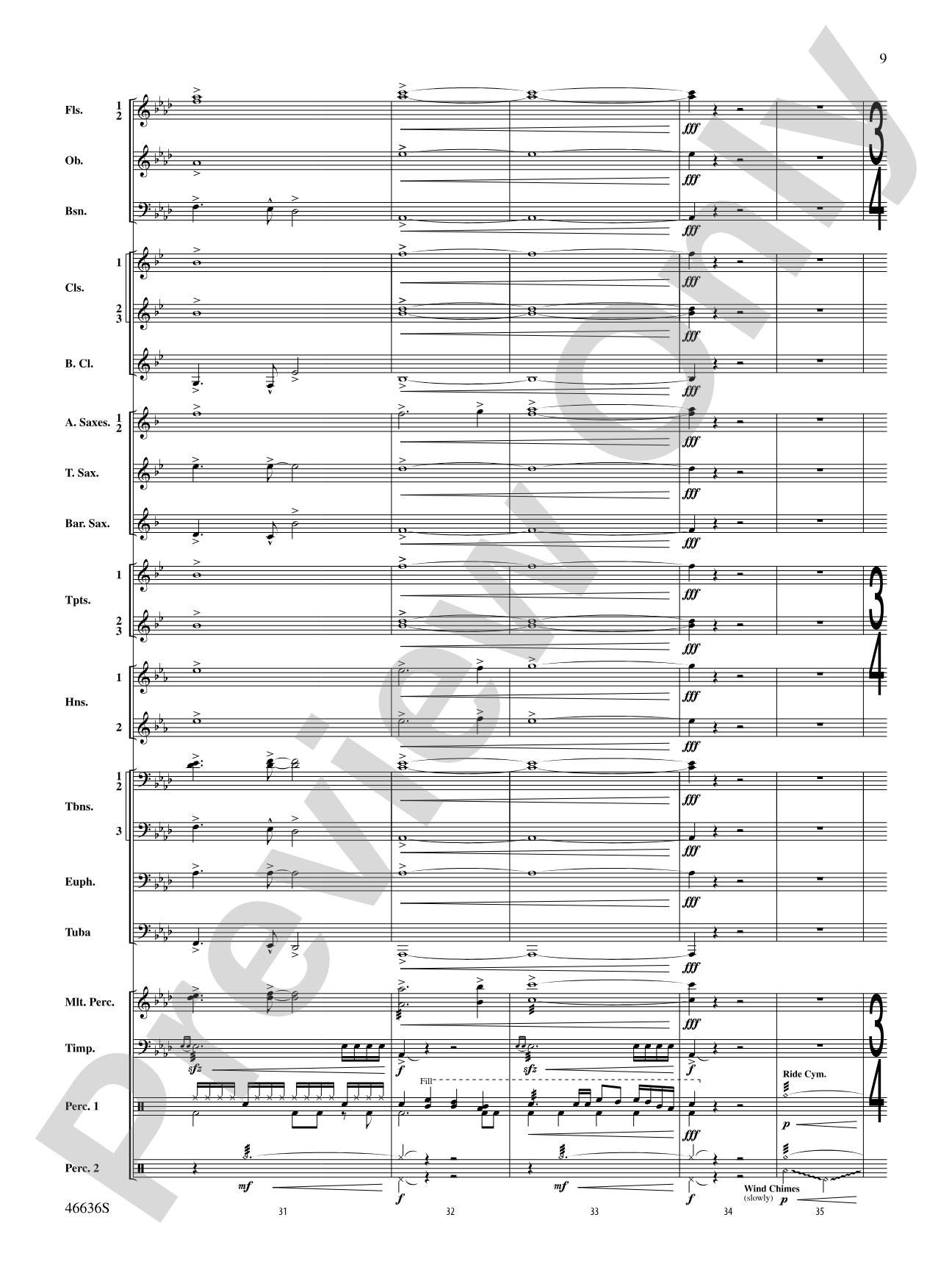 At the Movies---The Musicals: Concert Band Conductor Score & Parts