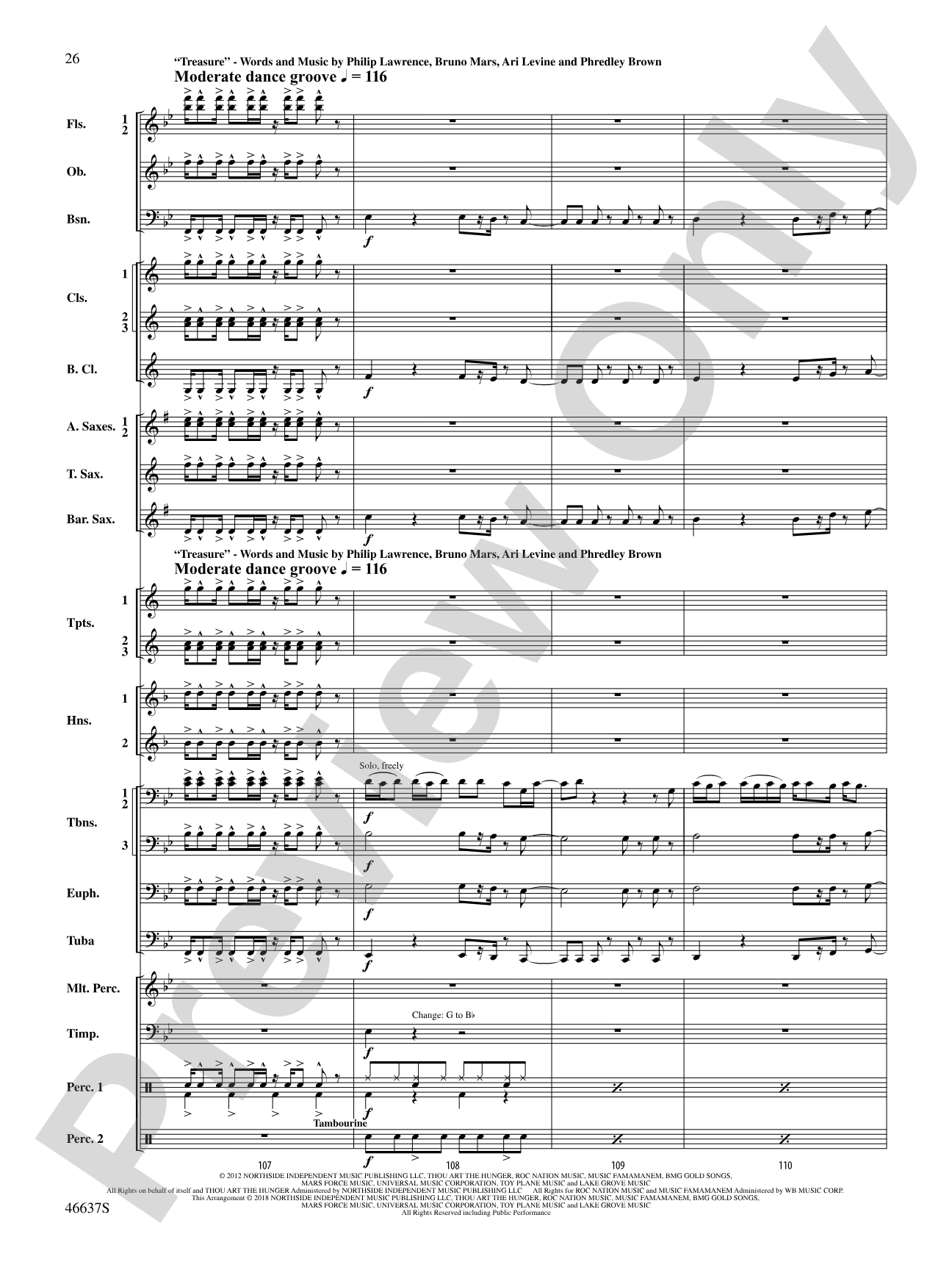 Bruno Mars on Tour: Score