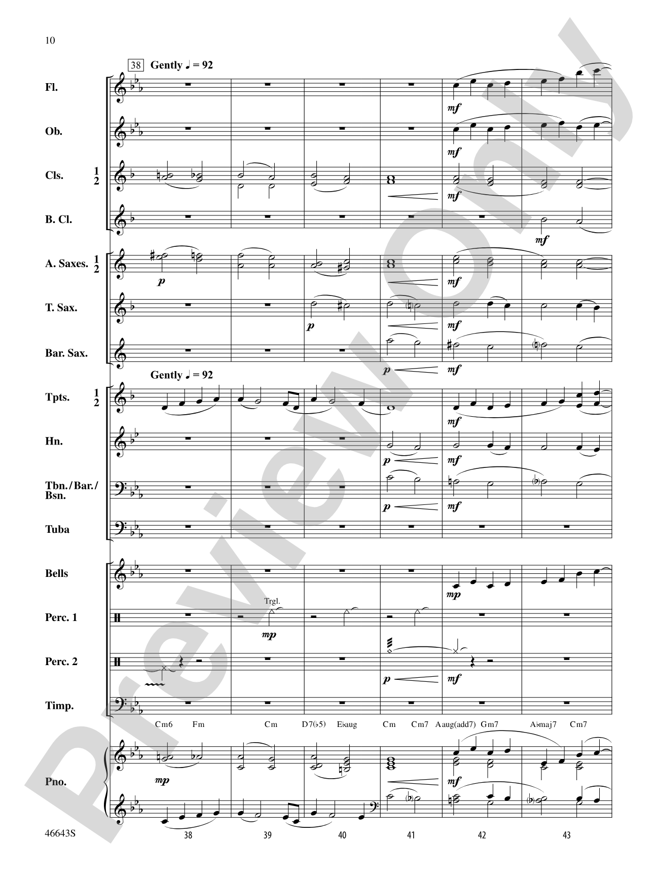 Flowing Stream: Concert Band Conductor Score & Parts