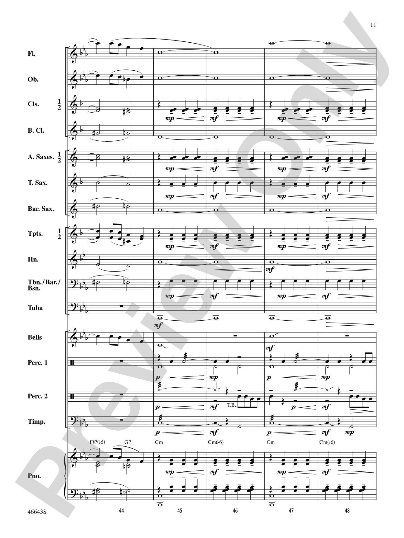 Flowing Stream: Concert Band Conductor Score & Parts