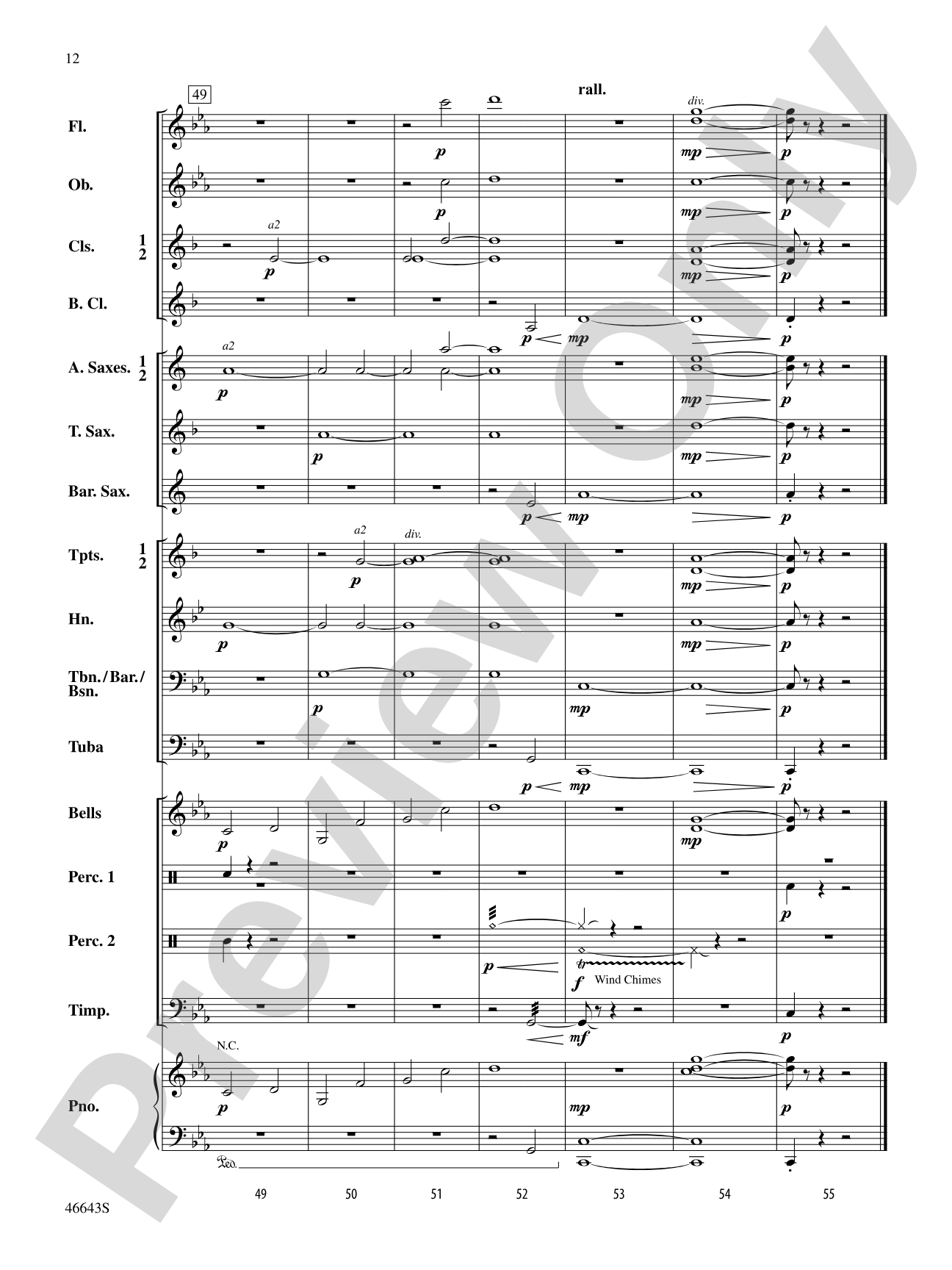 Flowing Stream: Concert Band Conductor Score & Parts