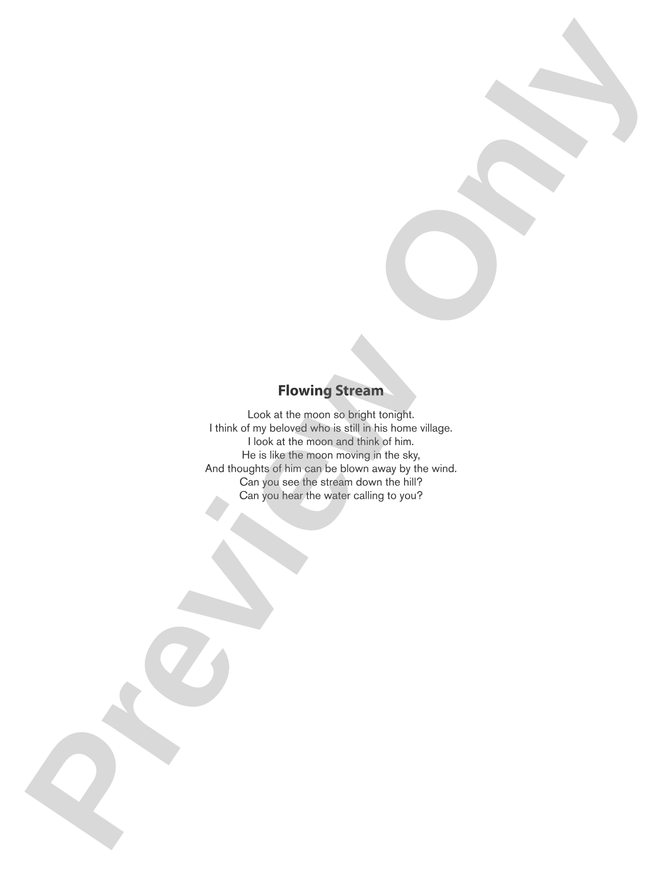 Flowing Stream: Concert Band Conductor Score & Parts